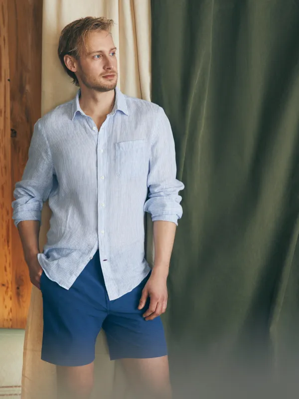 All Day™ Short 1.0 (7") - Navy sold by Faherty
