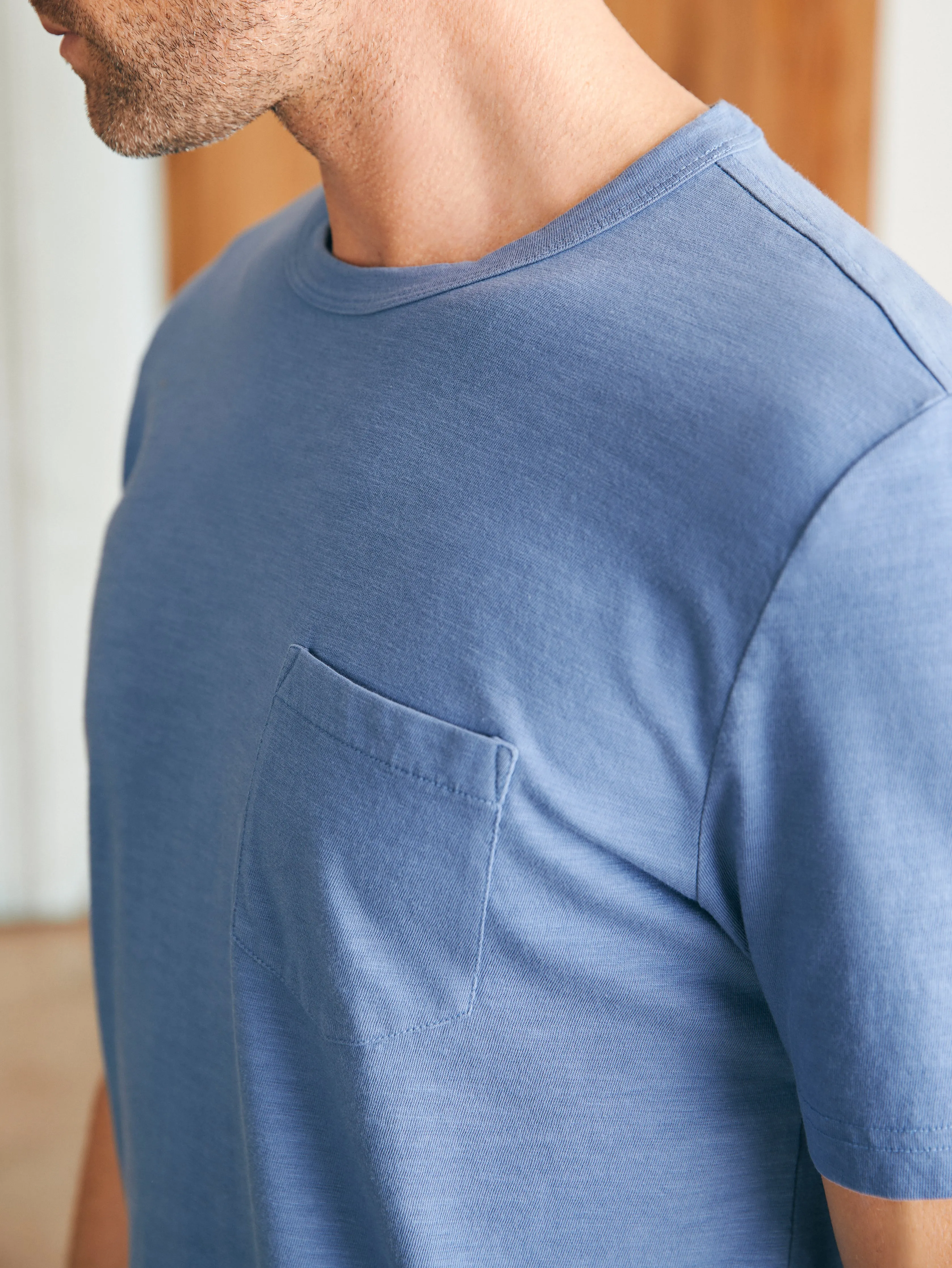 Sunwashed Pocket Tee - Blue Horizon sold by Faherty product image thumbnail 2