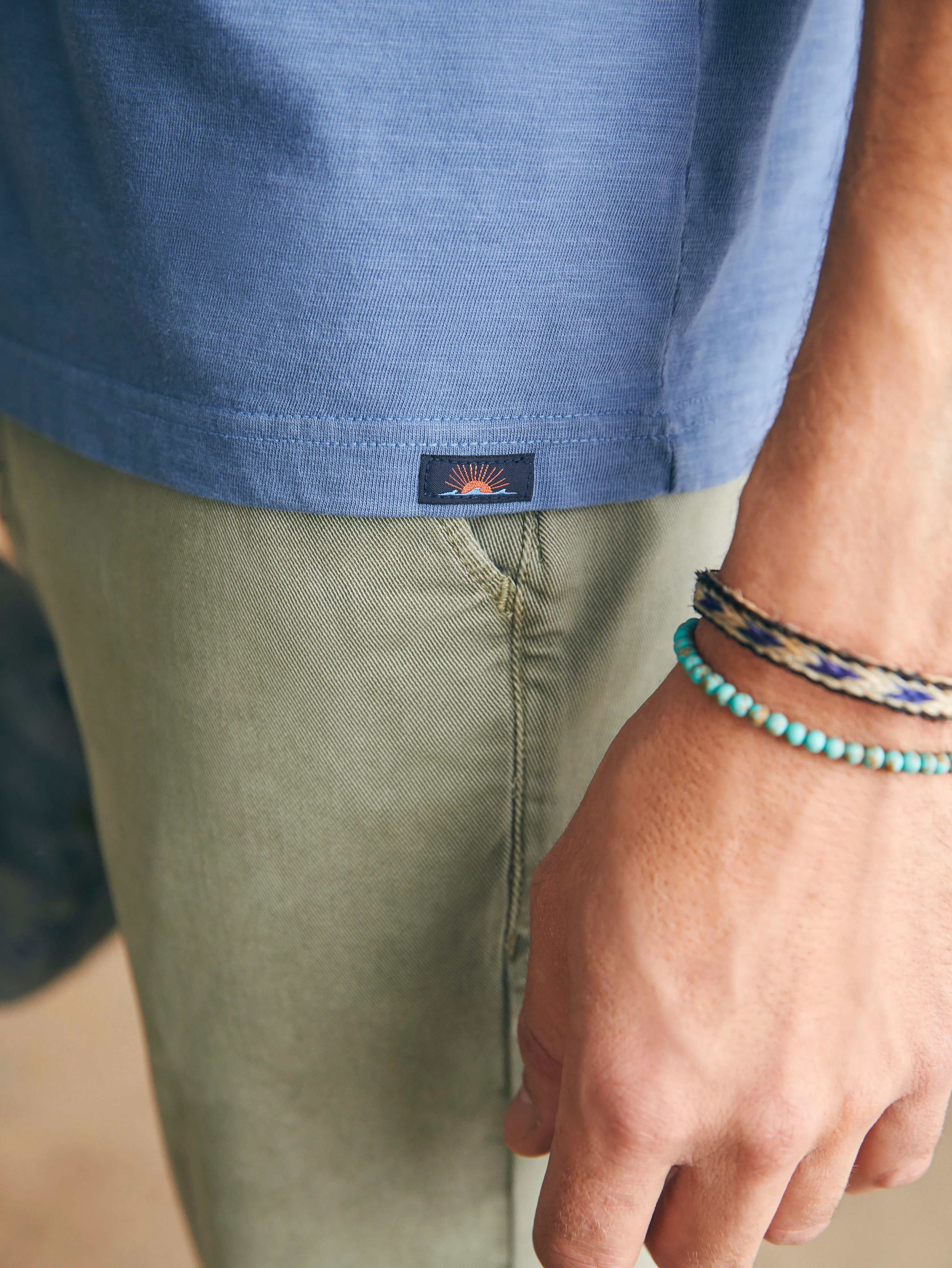 Sunwashed Pocket Tee - Blue Horizon sold by Faherty product image thumbnail 5