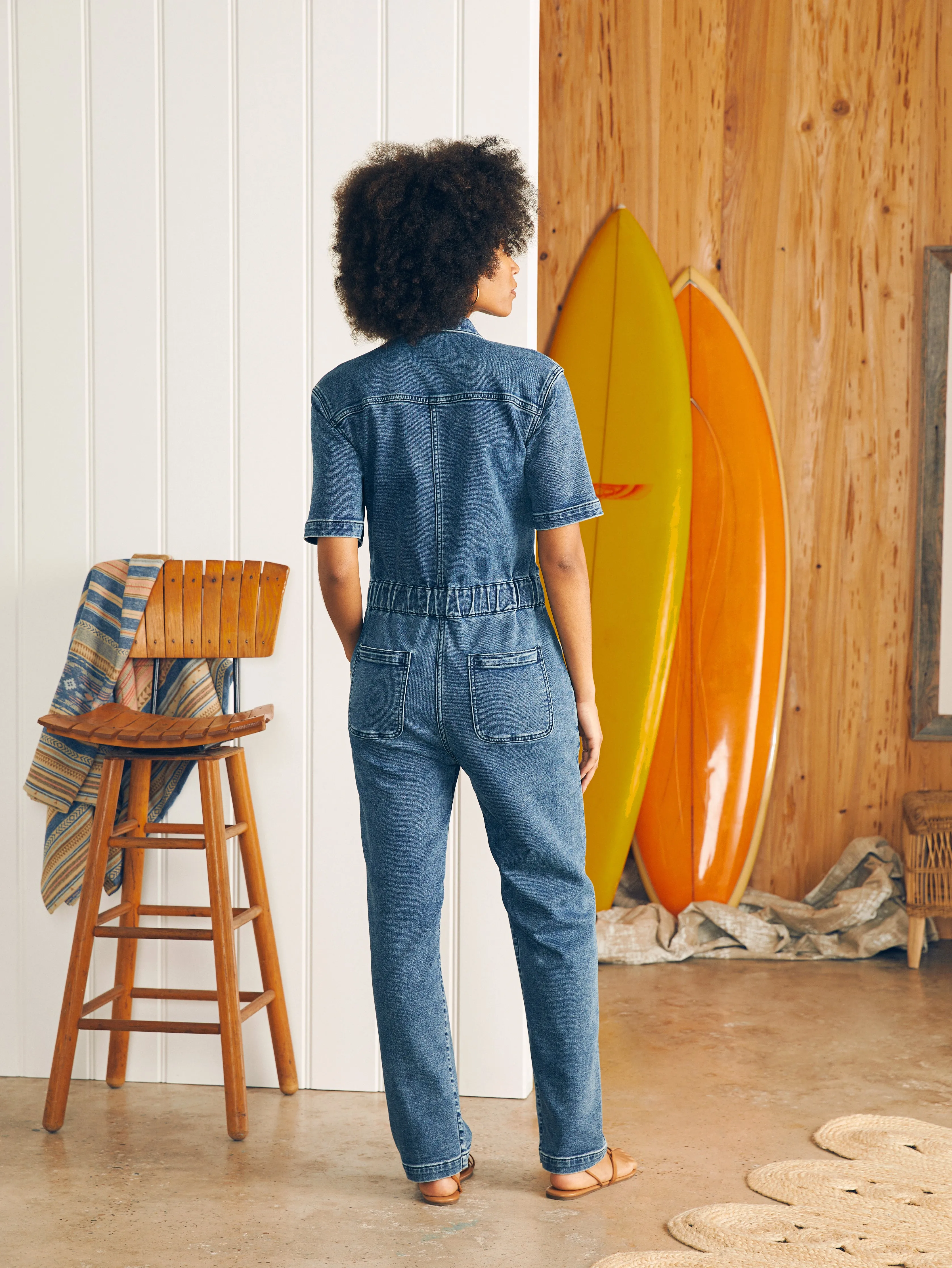 Stretch Terry Blythe Jumpsuit - Riverton sold by Faherty product image thumbnail 4