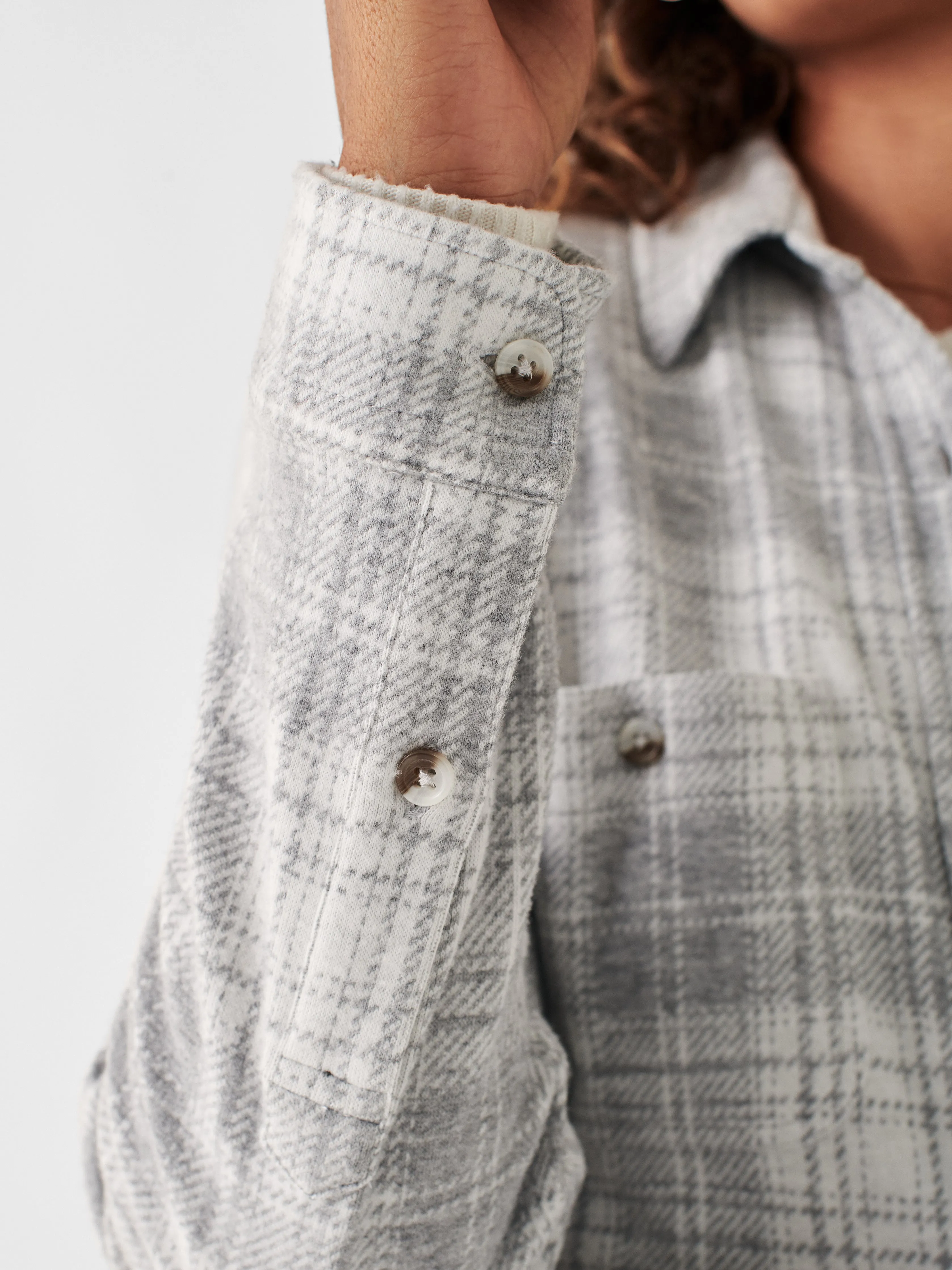 Legend™ Sweater Shirt - Winter Clouds Plaid sold by Faherty product image thumbnail 2