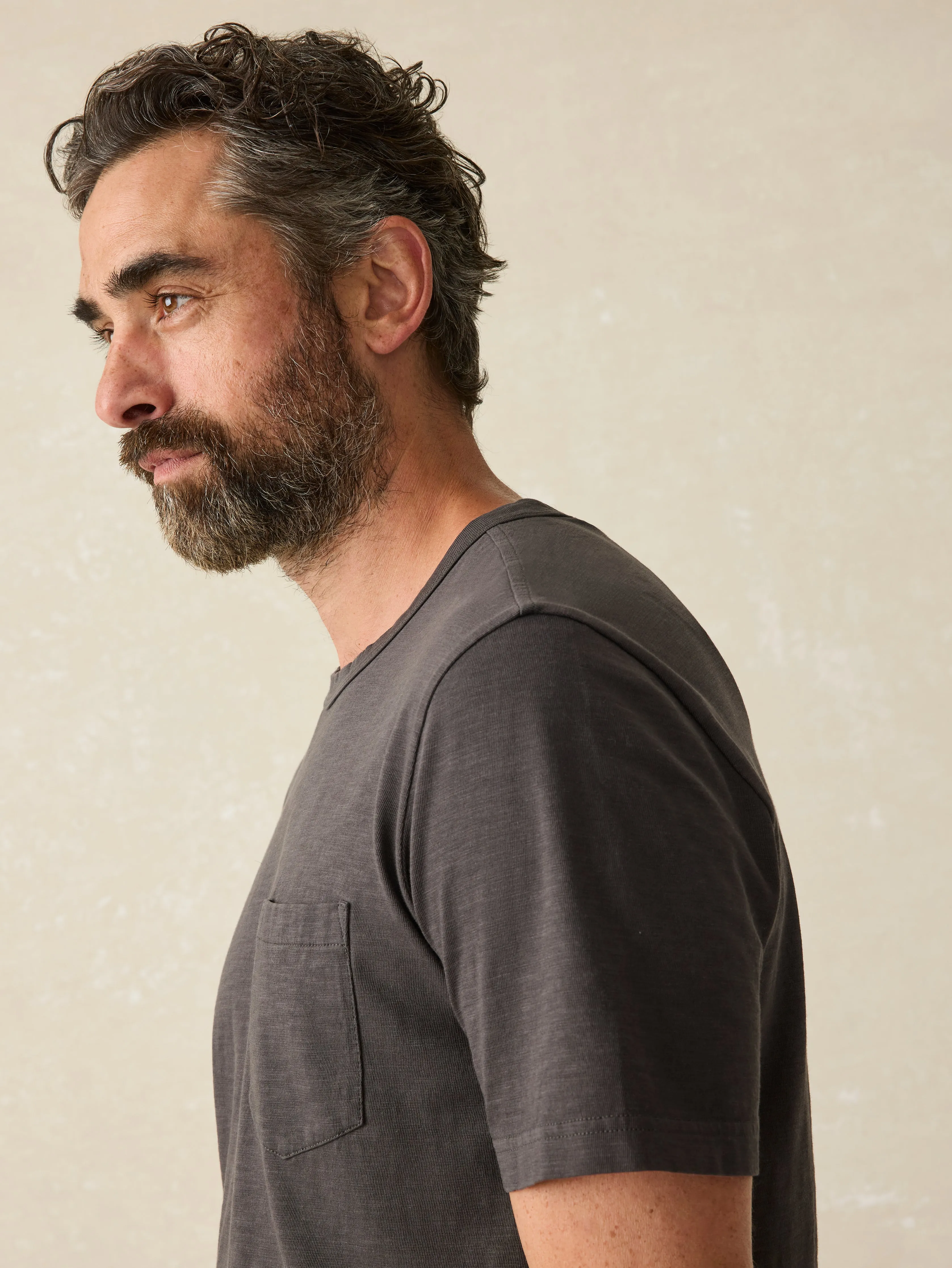 Sunwashed Pocket Tee - Washed Black sold by Faherty product image thumbnail 3