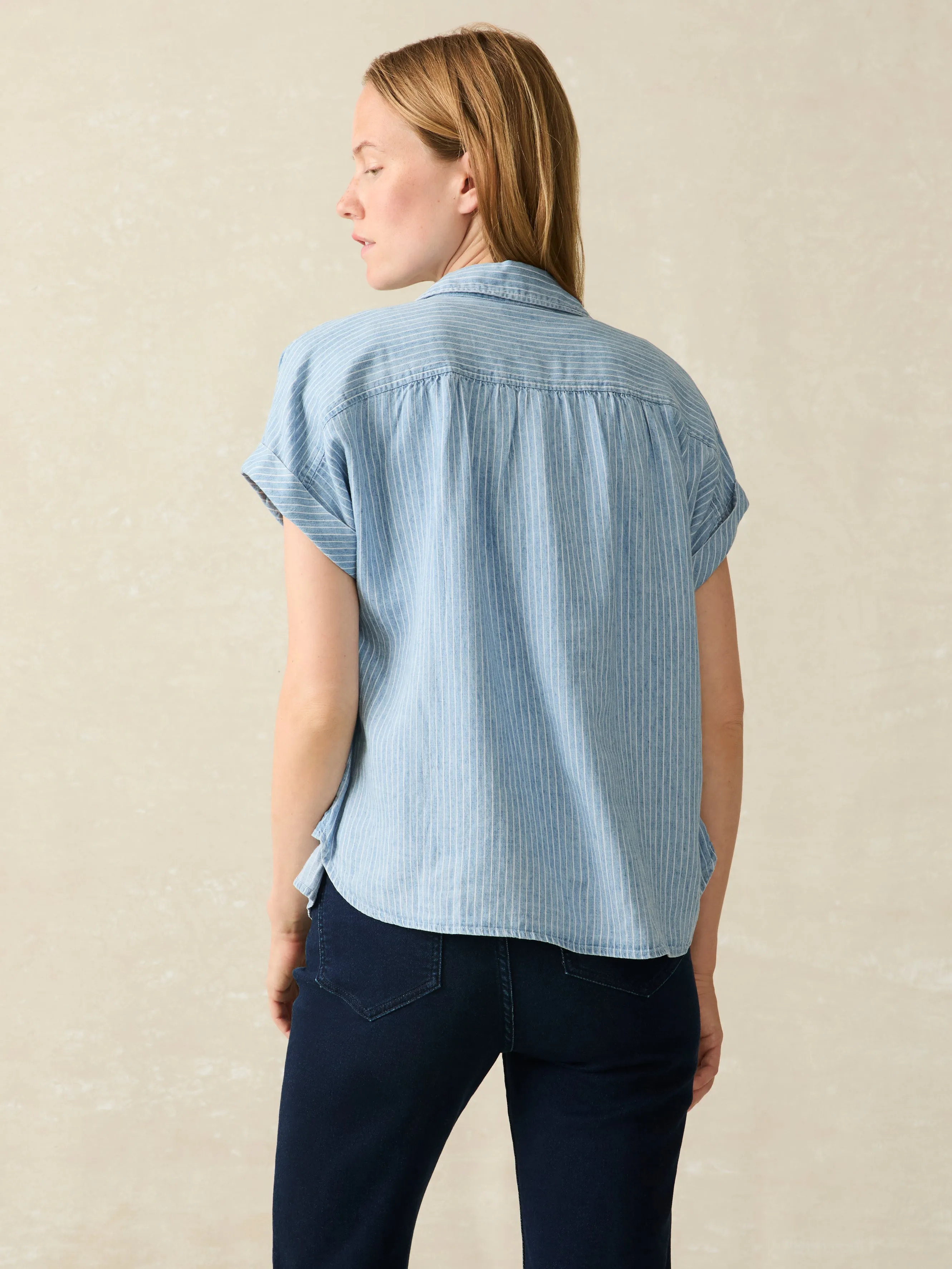 Tried & True Breeze Shirt - Tried And True Stripe sold by Faherty product image thumbnail 5