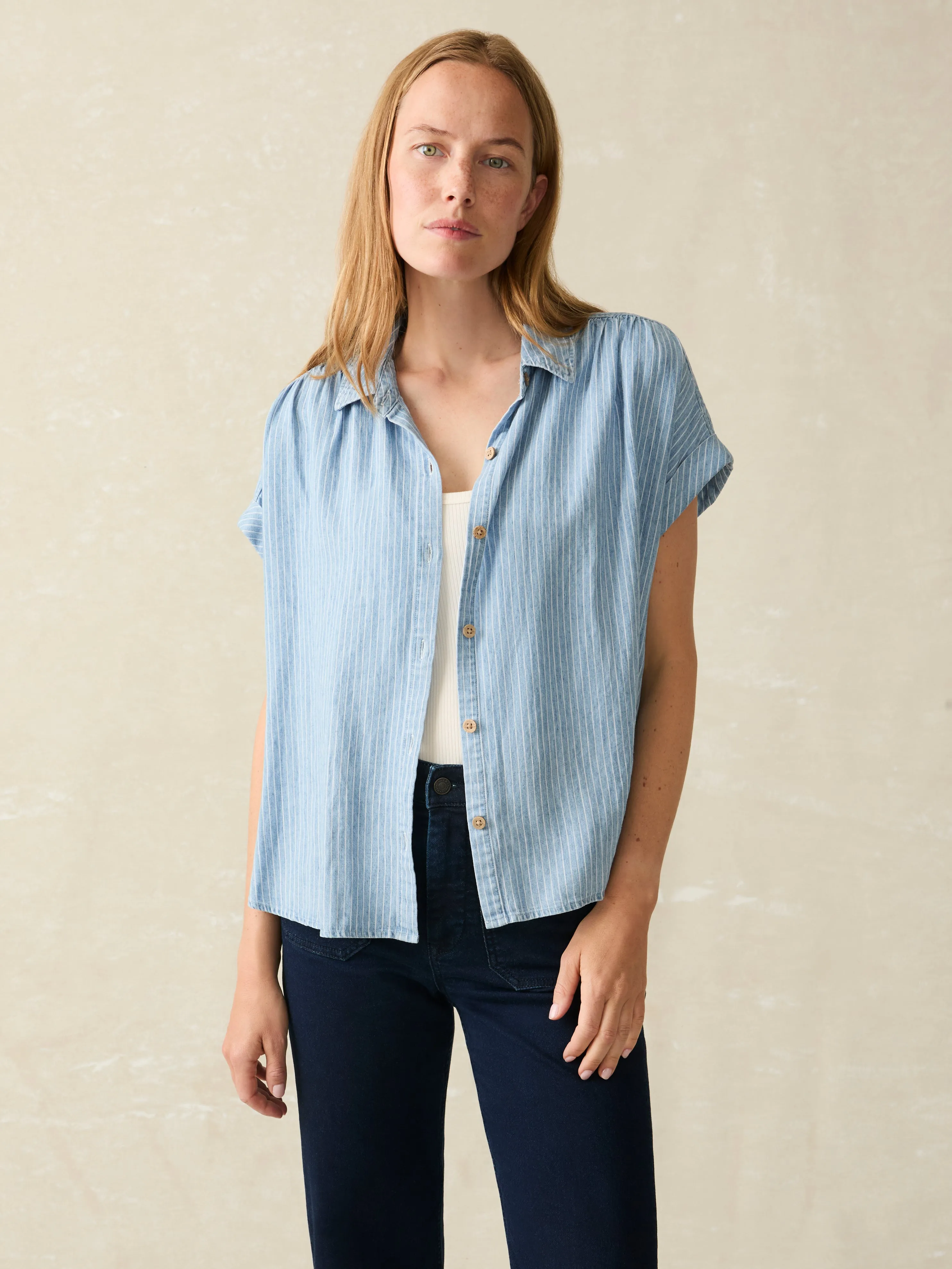 Tried & True Breeze Shirt - Tried And True Stripe sold by Faherty