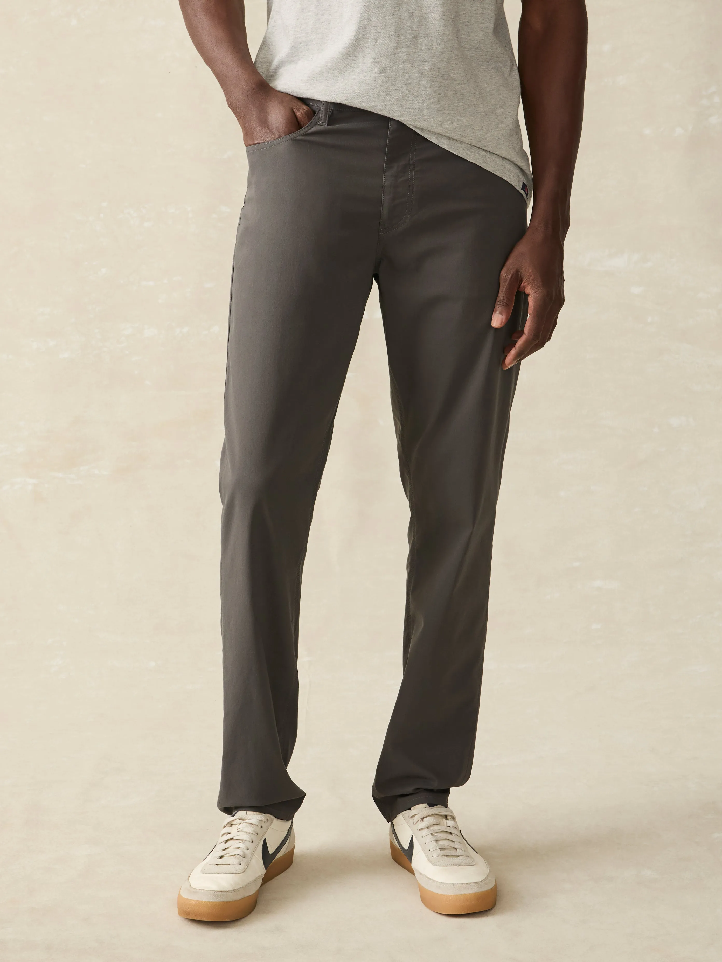 Movement™ 5-Pocket Pant - Graphite sold by Faherty product image thumbnail 2