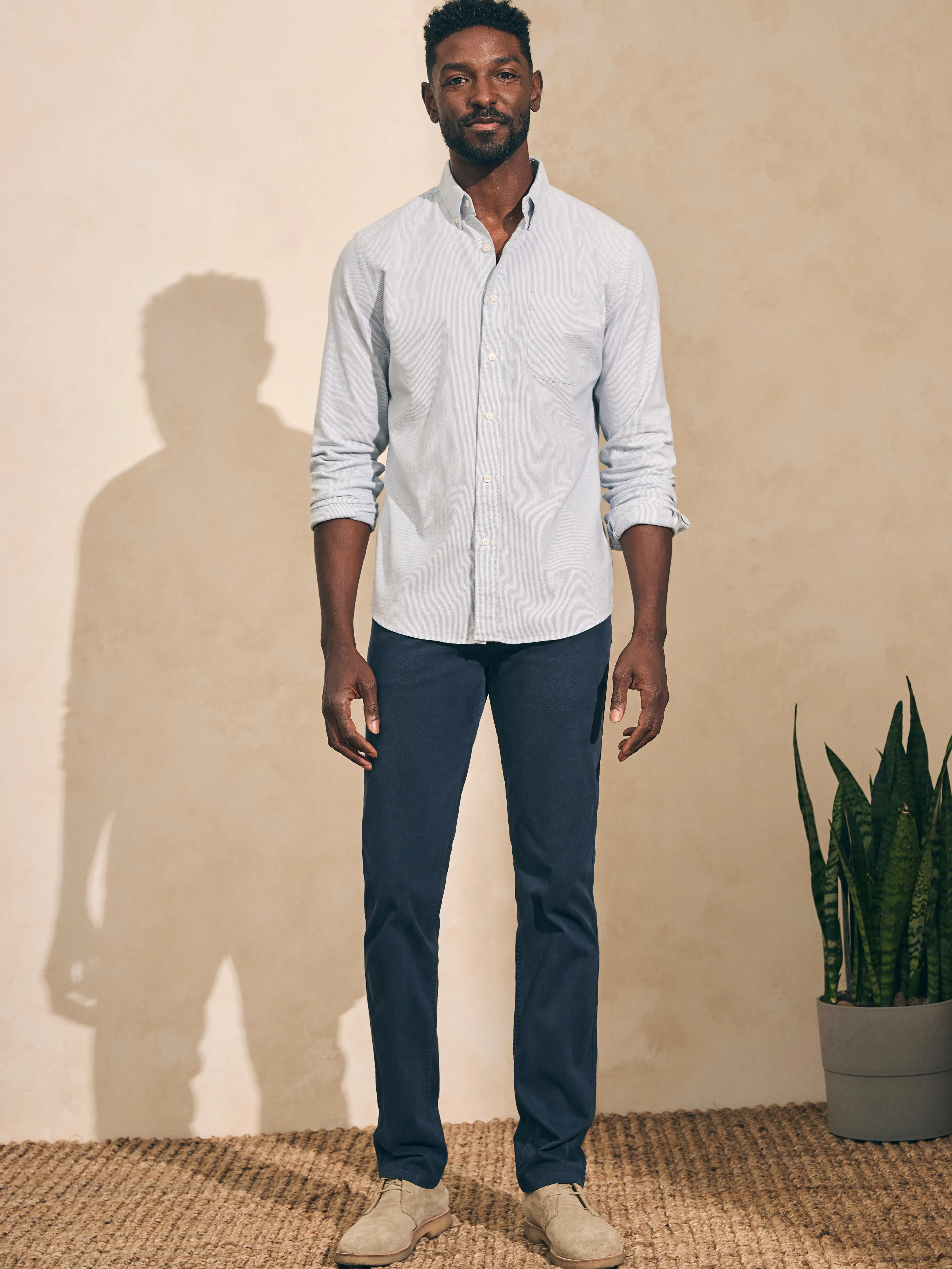 Stretch Oxford Shirt - Classic Stripe sold by Faherty product image thumbnail 3