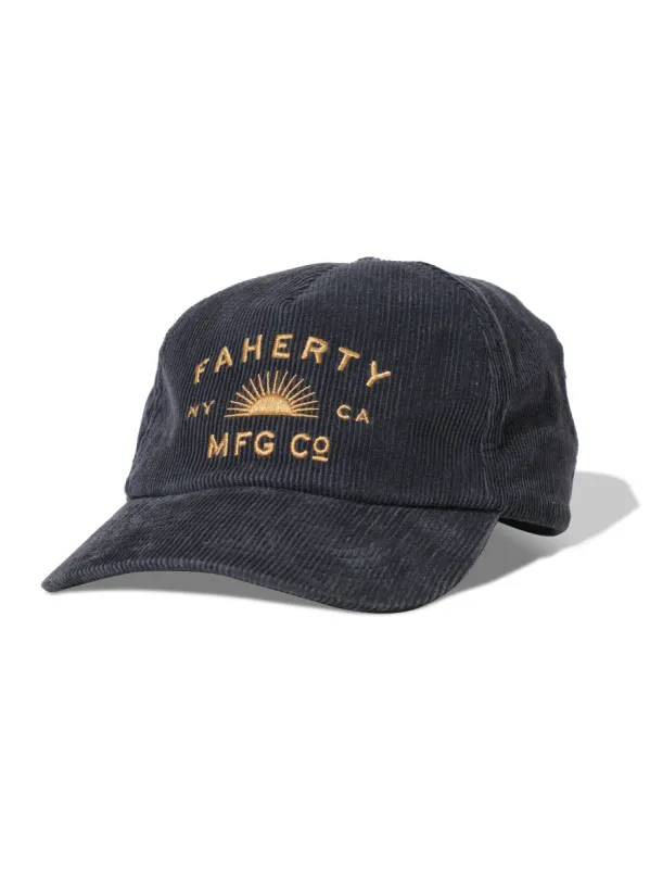 Sun Rays Corduroy Hat - Faded Navy sold by Faherty