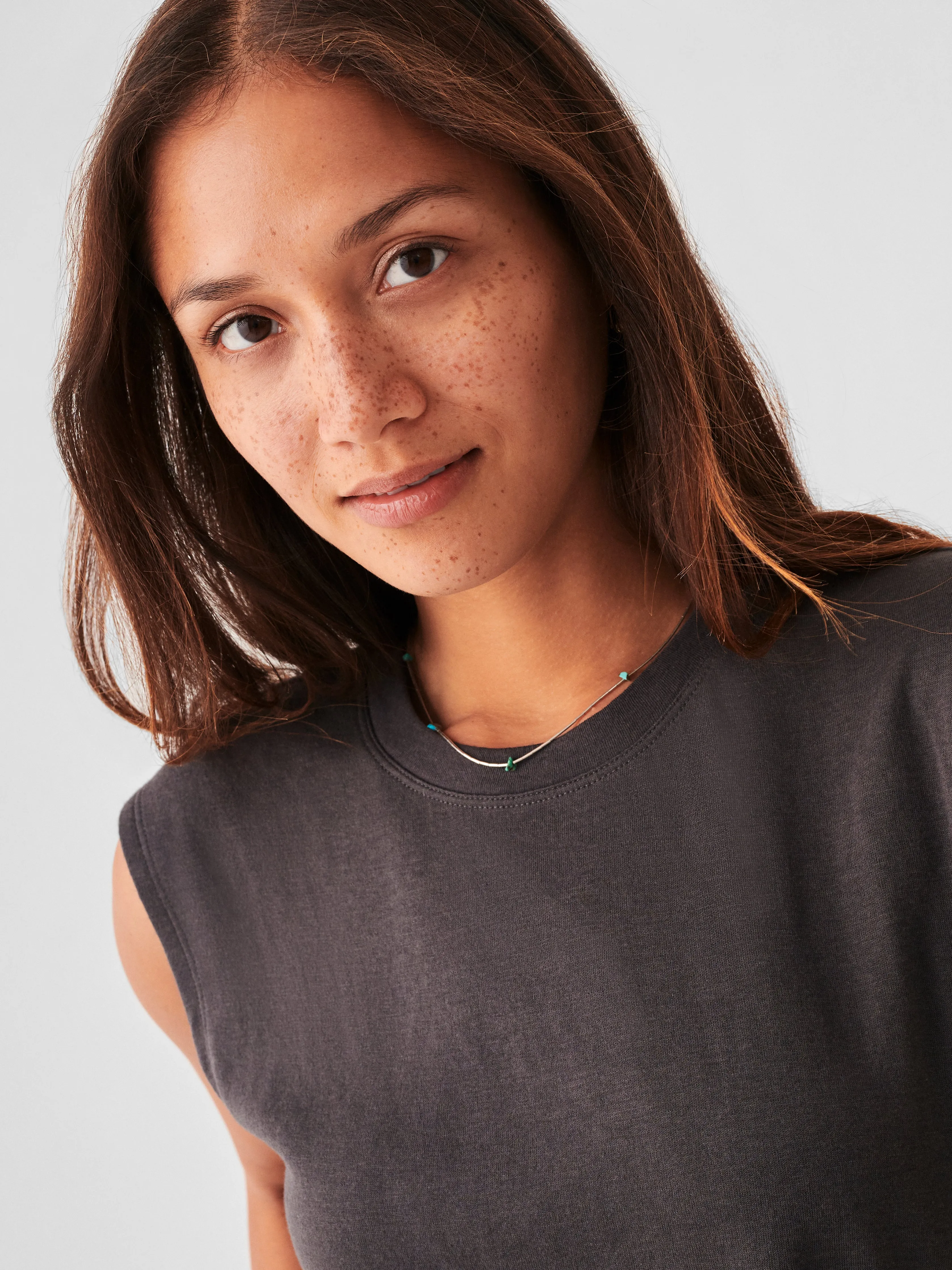 Cloud Cotton Muscle Tee - Washed Black sold by Faherty product image thumbnail 4