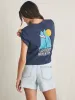 Surfrider Sunwashed Cropped Tee - Dune Navy sold by Faherty