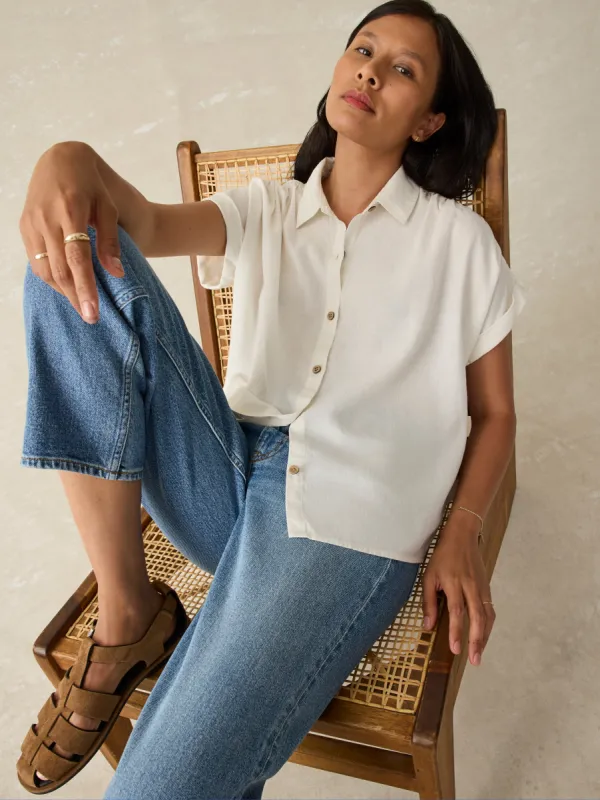 Breeze Shirt - White sold by Faherty