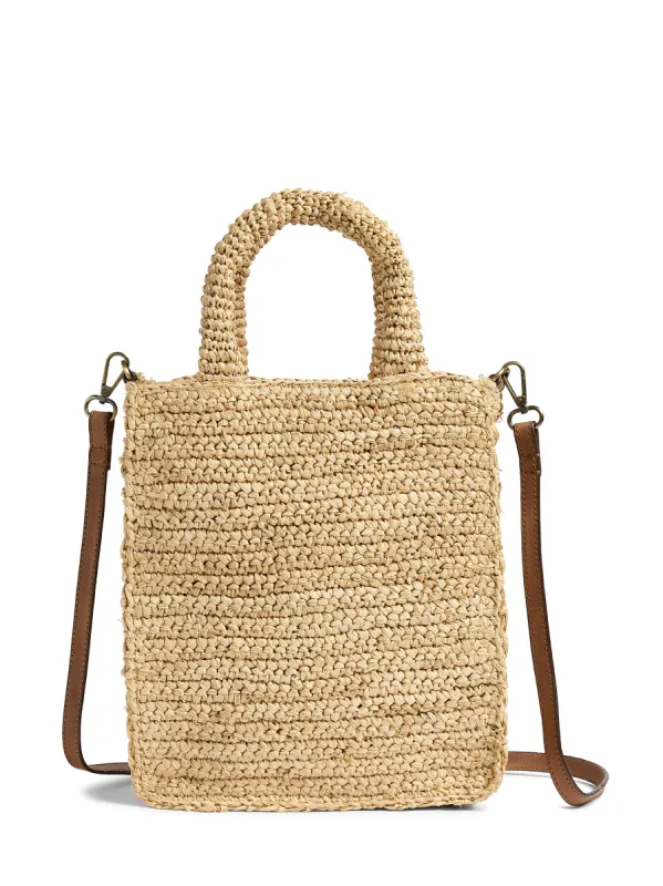 Raffia Cross Body Bag - Natural sold by Faherty