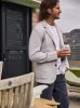 Inlet Knit Blazer (Short) - Heather Grey sold by Faherty