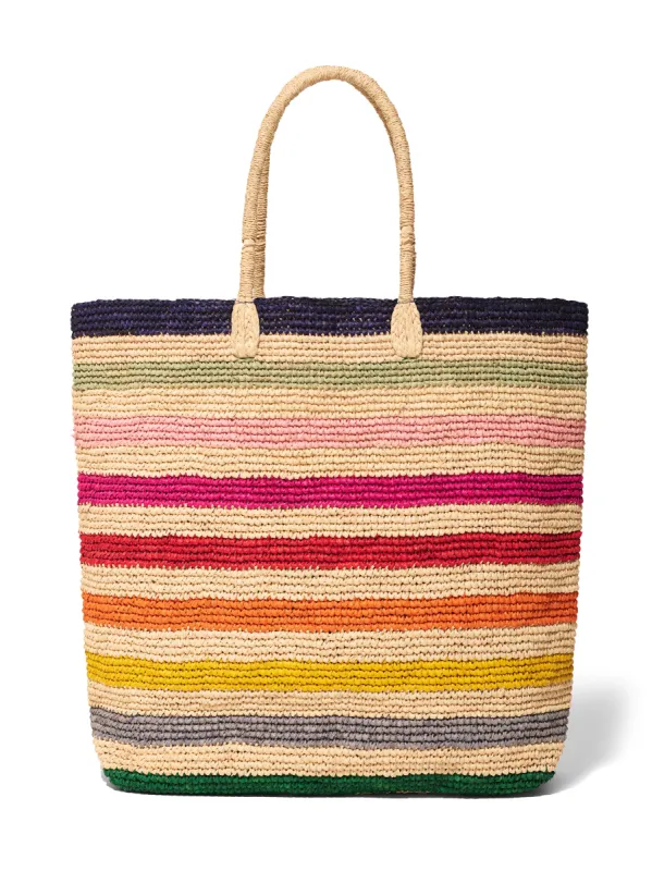 Soleil Straw Tote - Multi sold by Faherty
