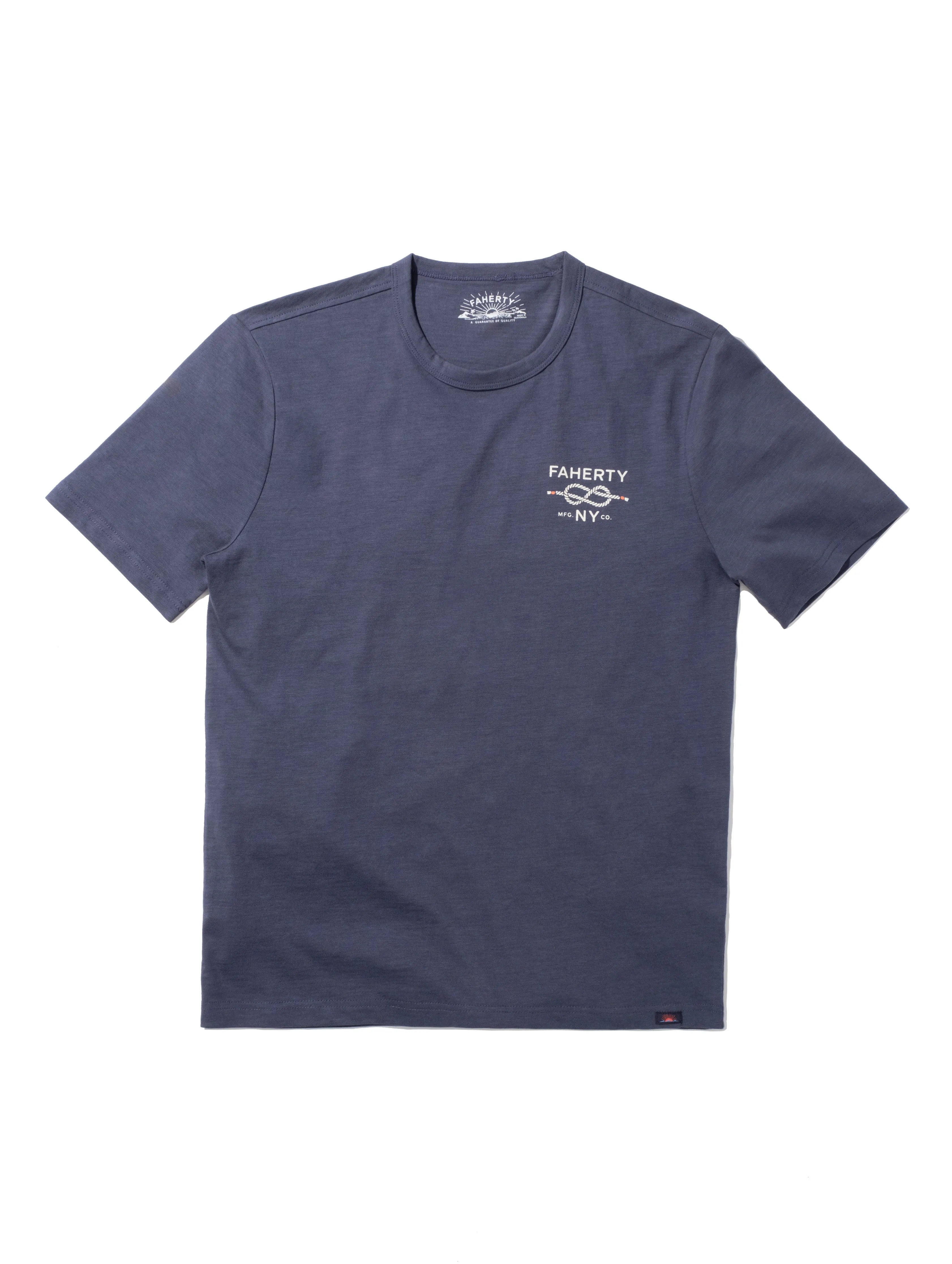 Southampton Short-Sleeve Crew T-Shirt - Dune Navy sold by Faherty