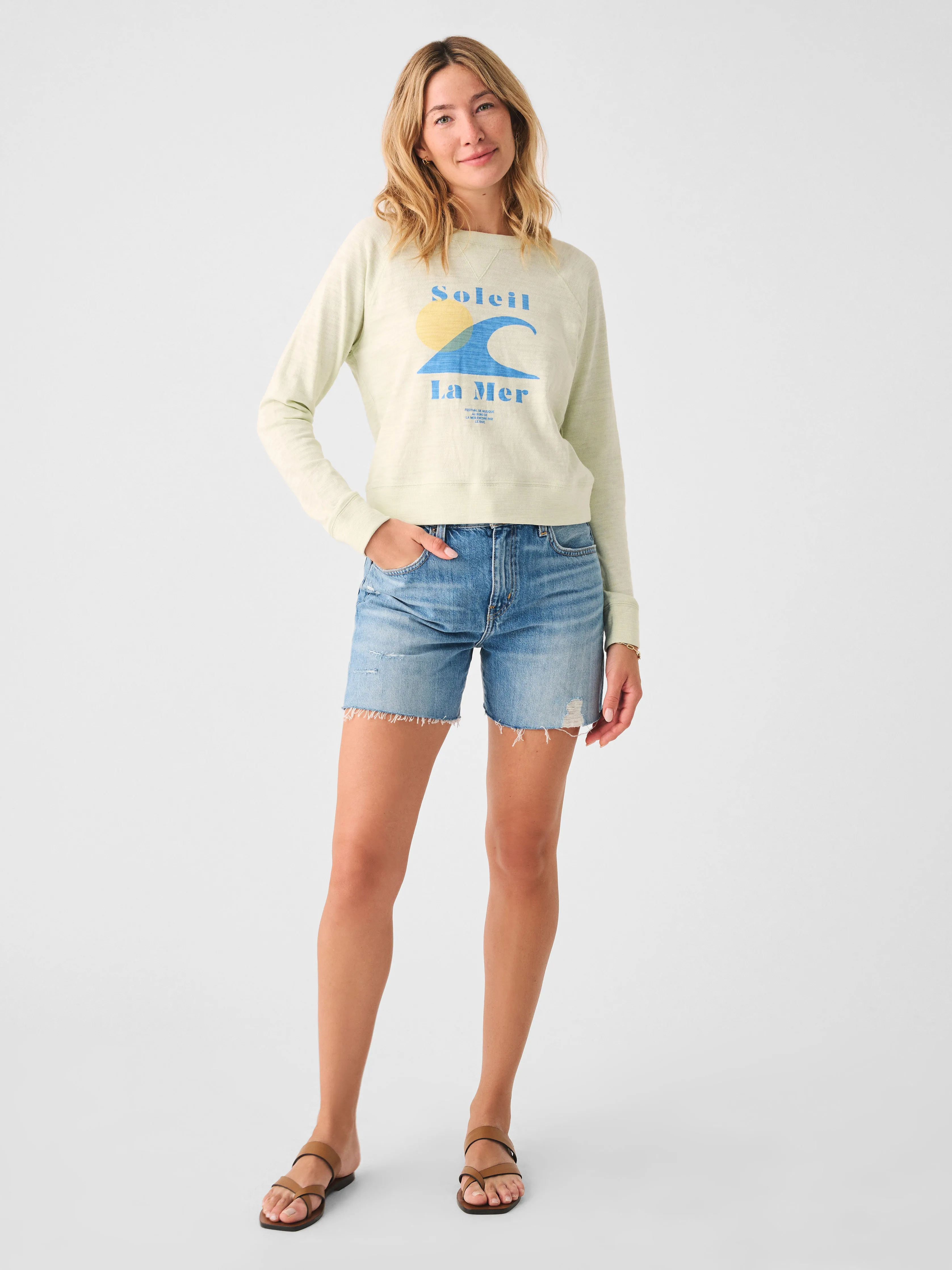 Sunwashed Slub Crewneck - Dewkist sold by Faherty product image thumbnail 3