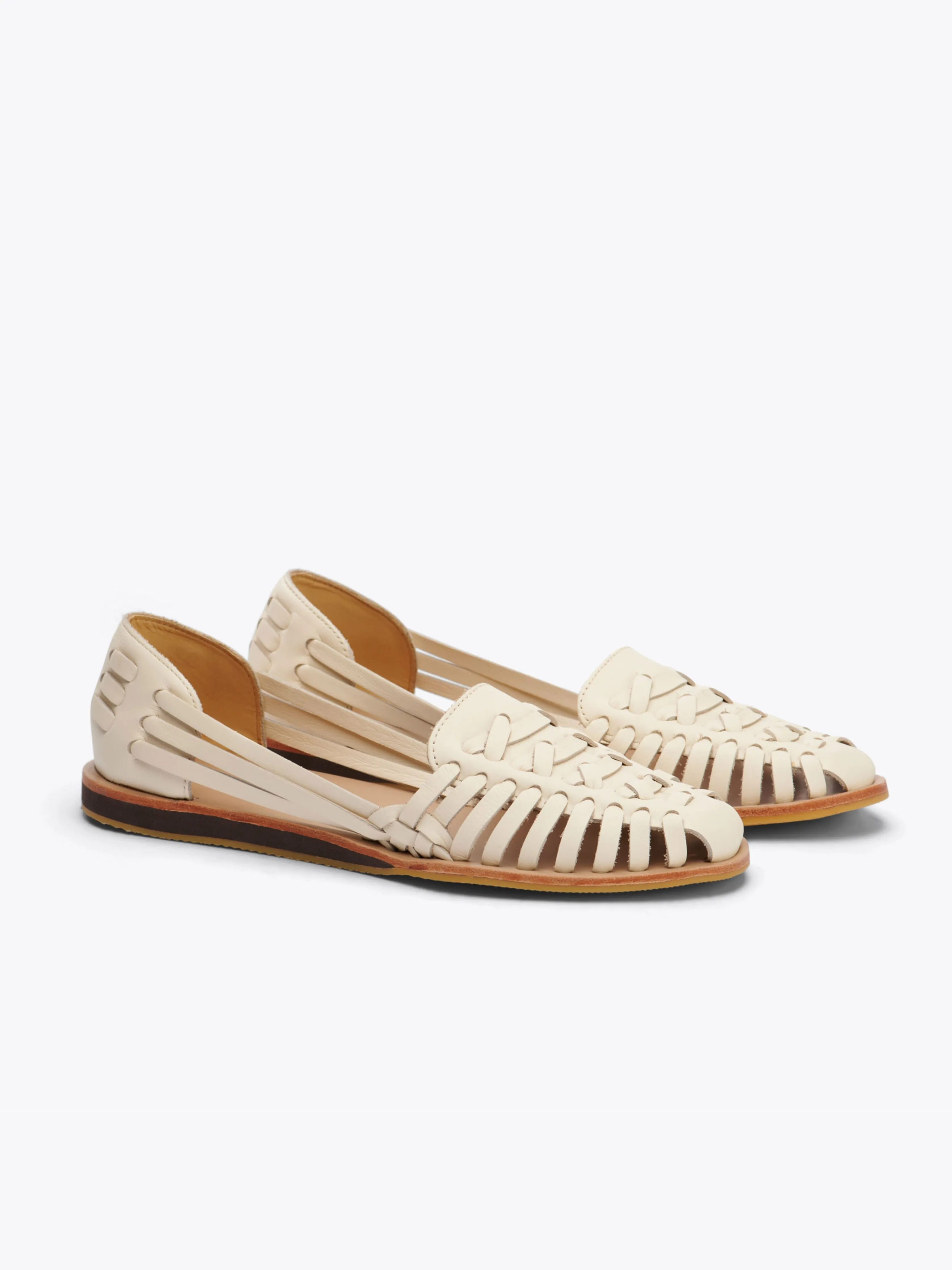 Nisolo Huarache Sandals - Bone sold by Faherty