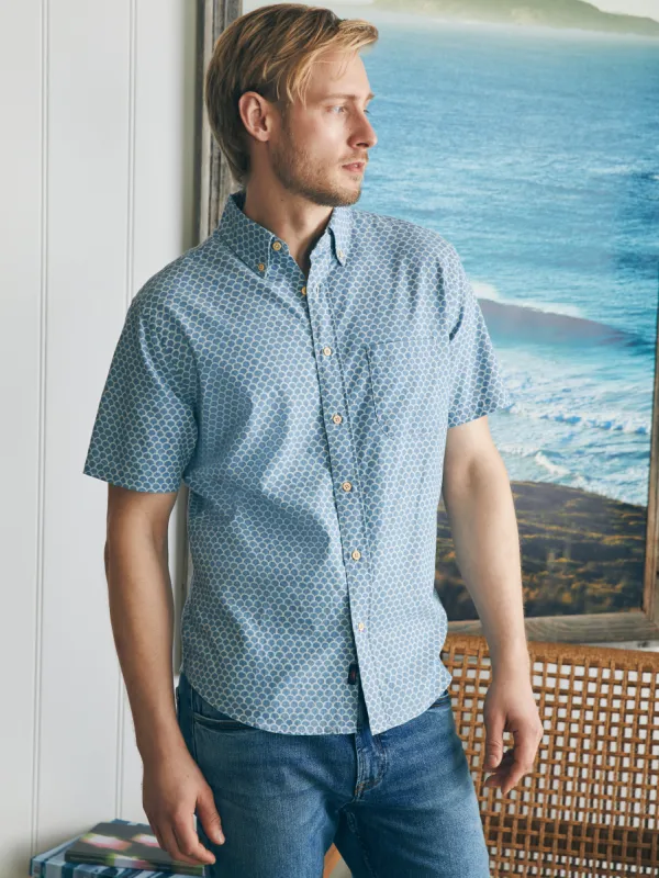Short-Sleeve Stretch Playa Shirt - Fishscale Redux sold by Faherty