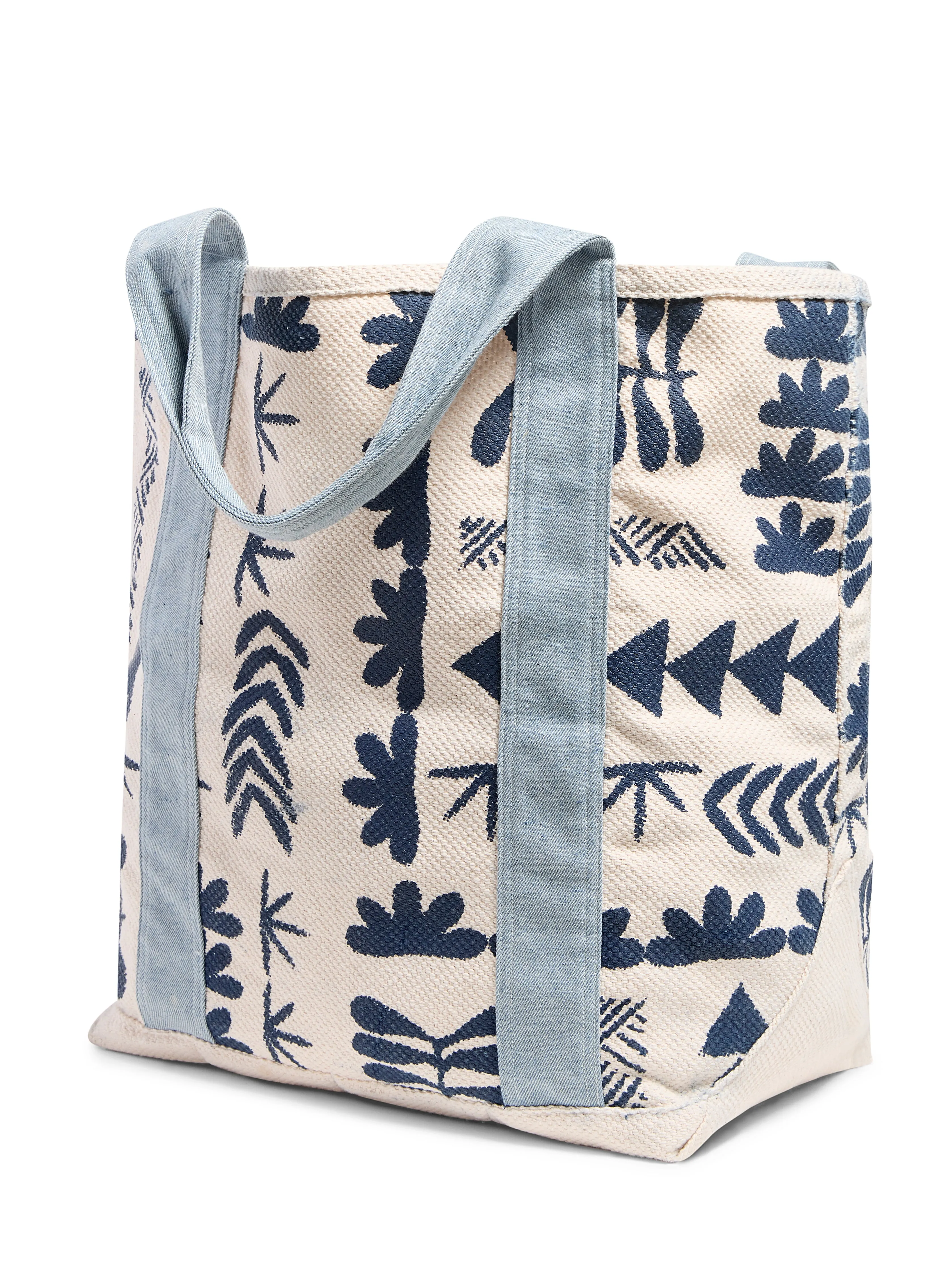 Anna Kahalekulu Naupaka Beach Tote - Seaside Naupaka Block sold by Faherty product image thumbnail 3