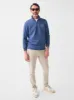 Spring Lake Long-Sleeve Terry Quarter Zip - Faded Navy sold by Faherty