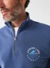 Spring Lake Long-Sleeve Terry Quarter Zip - Faded Navy sold by Faherty
