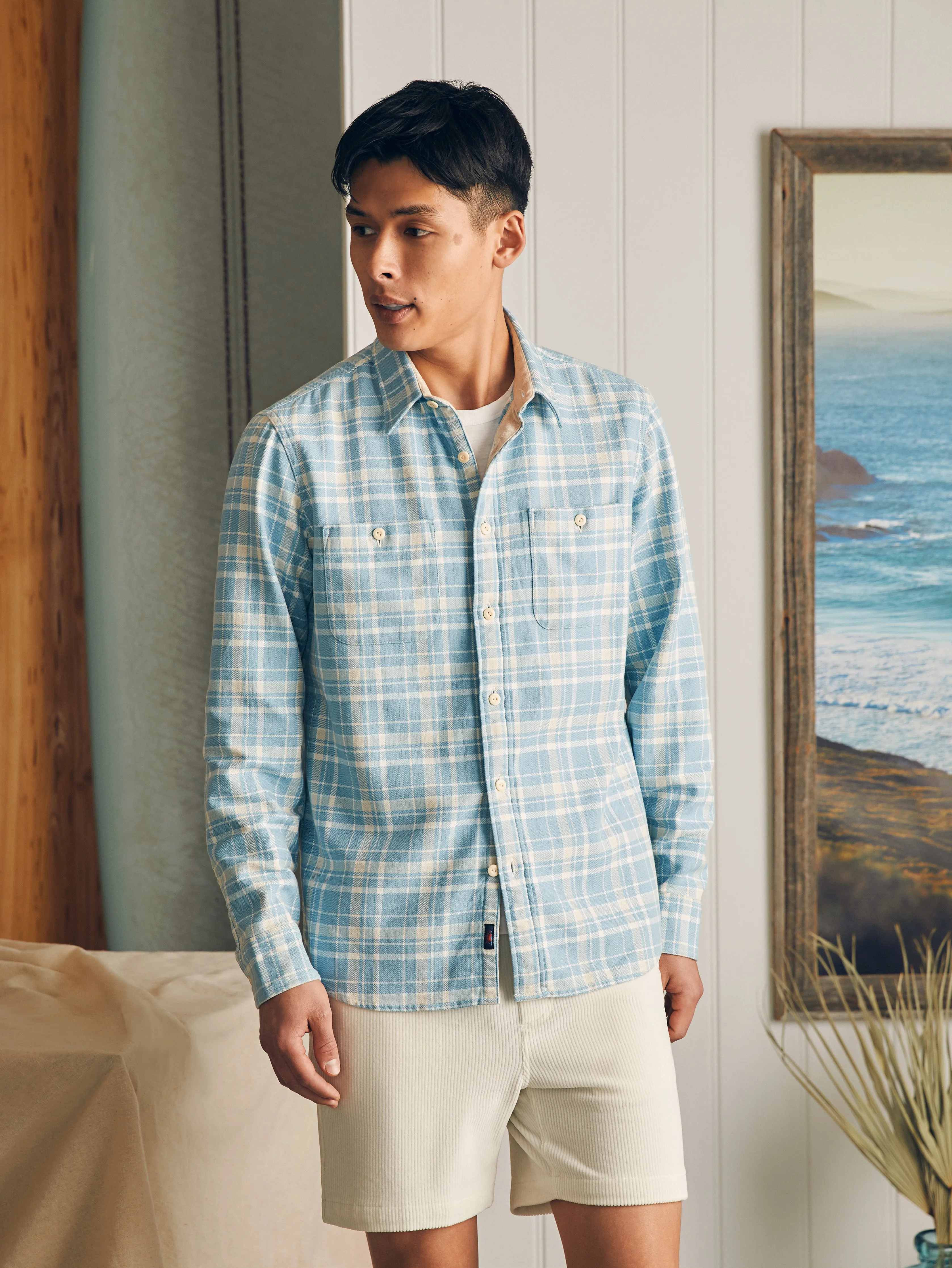 Surf Flannel - Seabrooks Sands Plaid sold by Faherty product image thumbnail 4