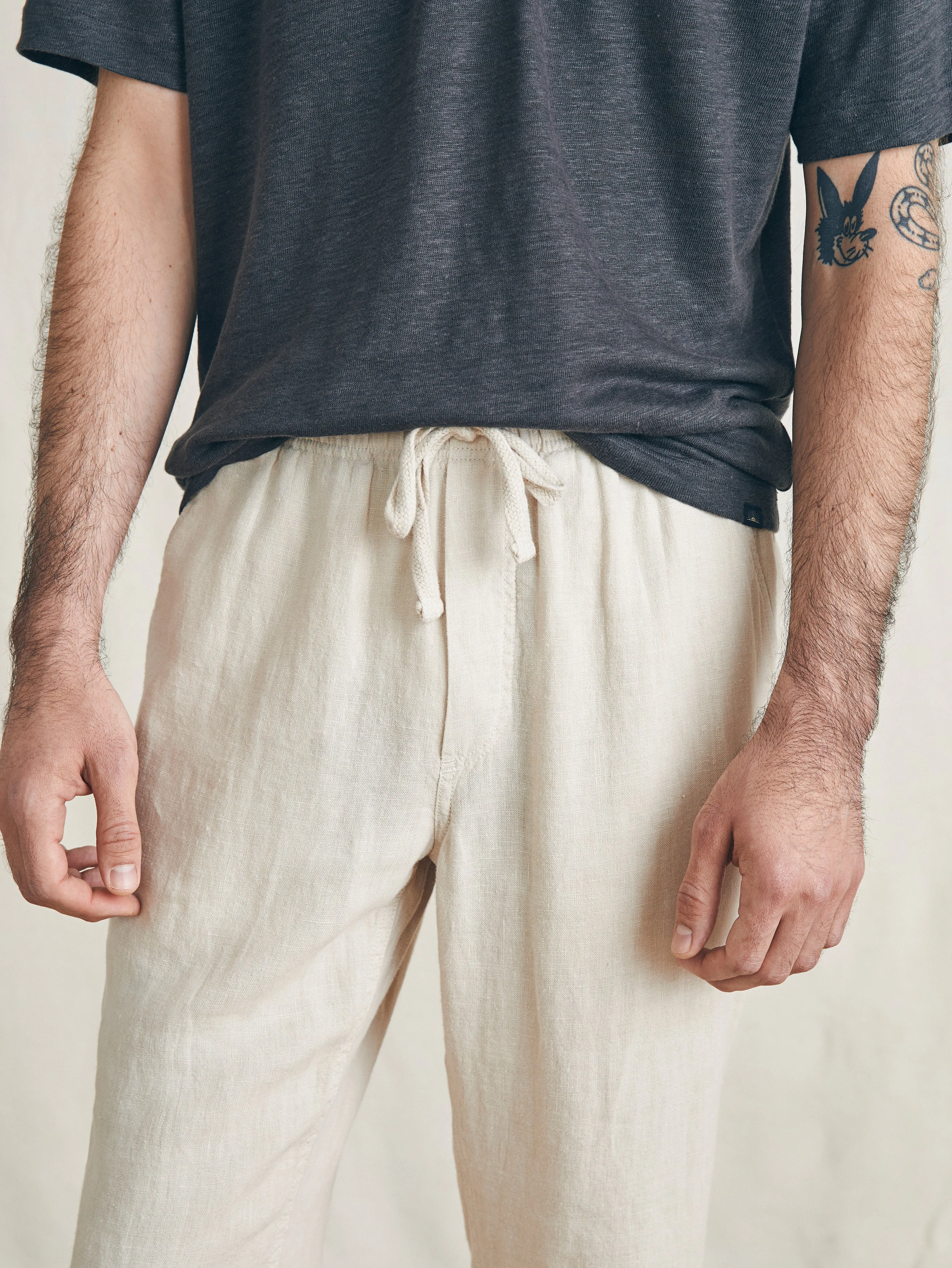 Linen Drawstring Pant - Weathered Sand sold by Faherty product image thumbnail 3
