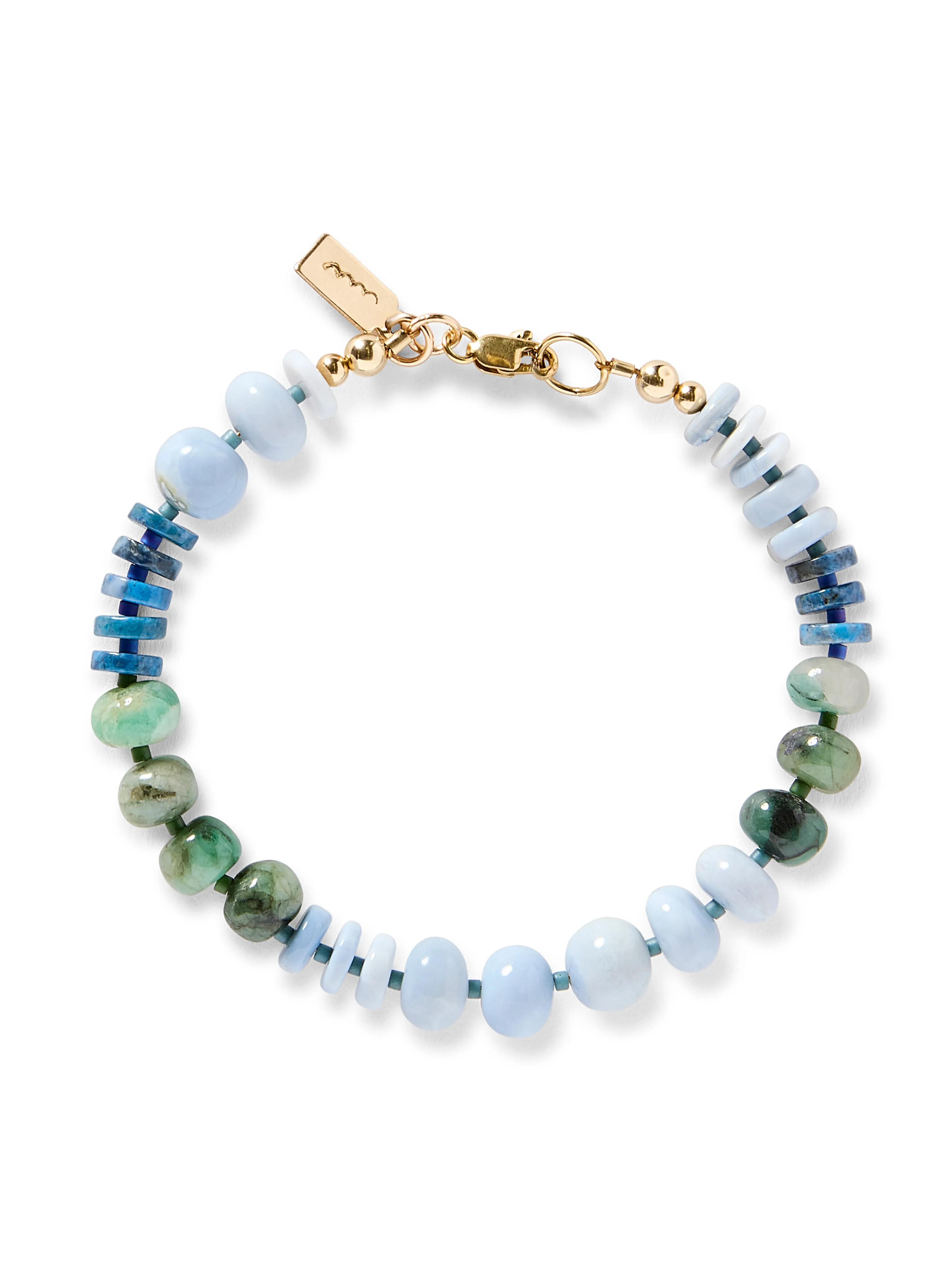 Faherty X Beyond The Sea Stone Bracelet - Emerald Lapis Opal sold by Faherty