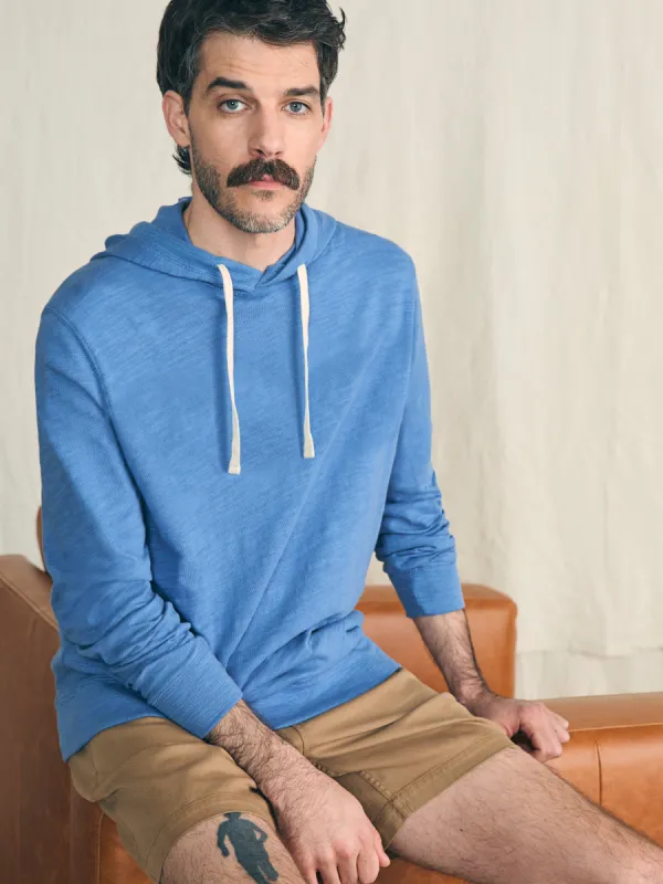 Sunwashed Slub Hoodie (Tall) - Blue Horizon sold by Faherty