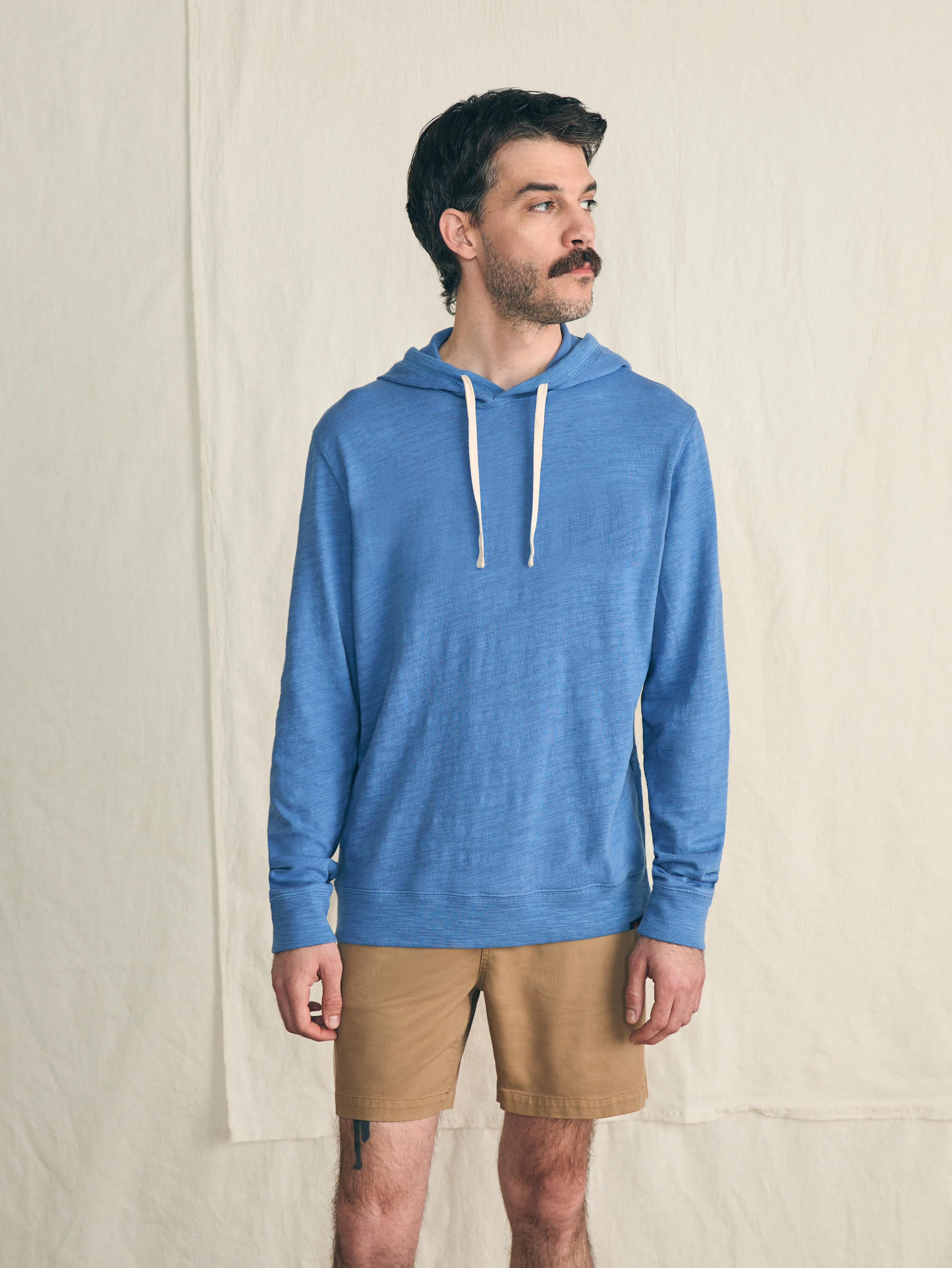 Sunwashed Slub Hoodie (Tall) - Blue Horizon sold by Faherty product image thumbnail 3