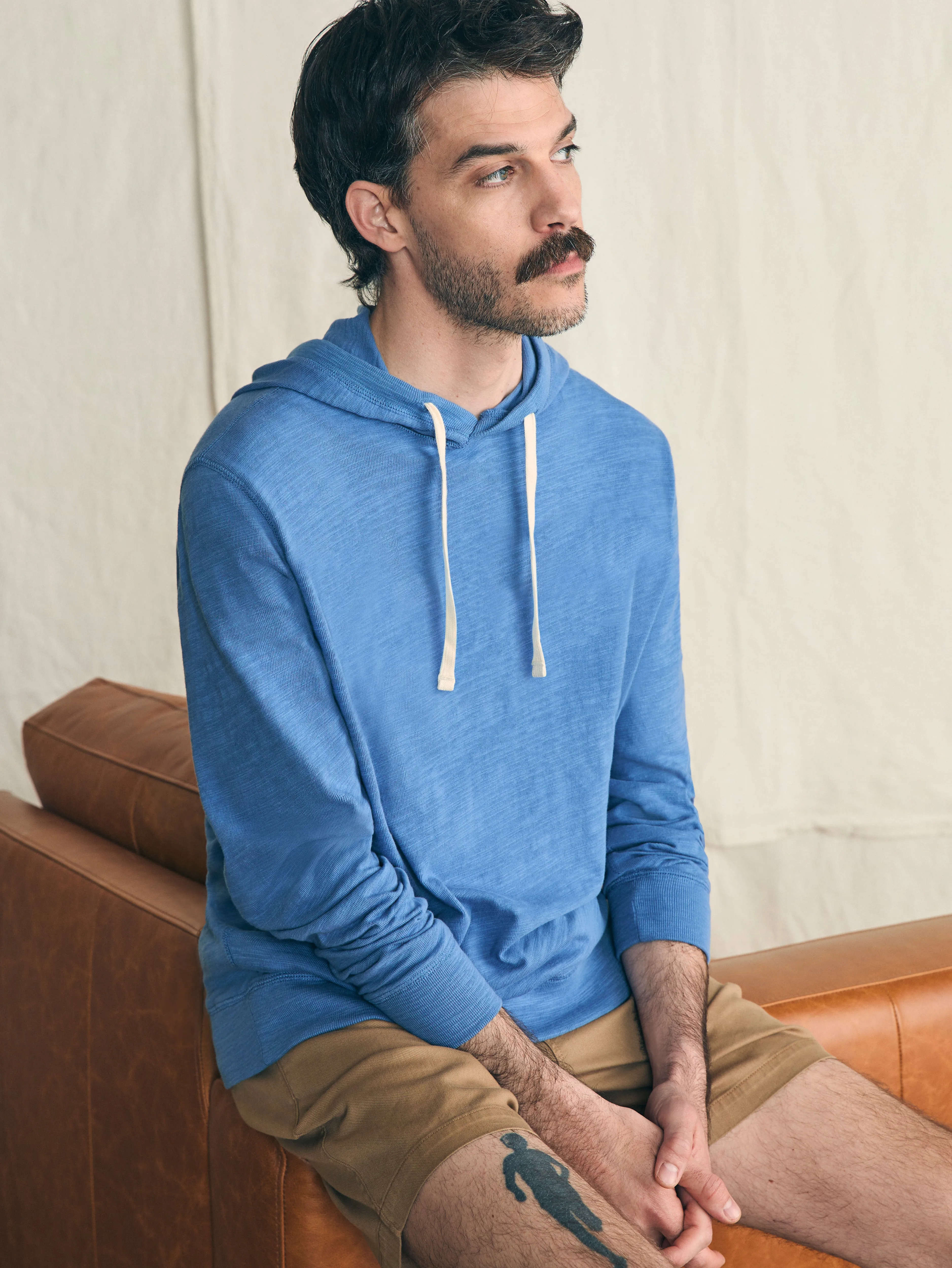 Sunwashed Slub Hoodie (Tall) - Blue Horizon sold by Faherty product image thumbnail 4