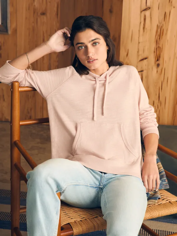 Sunwashed Slub Hoodie - Peach Whip sold by Faherty