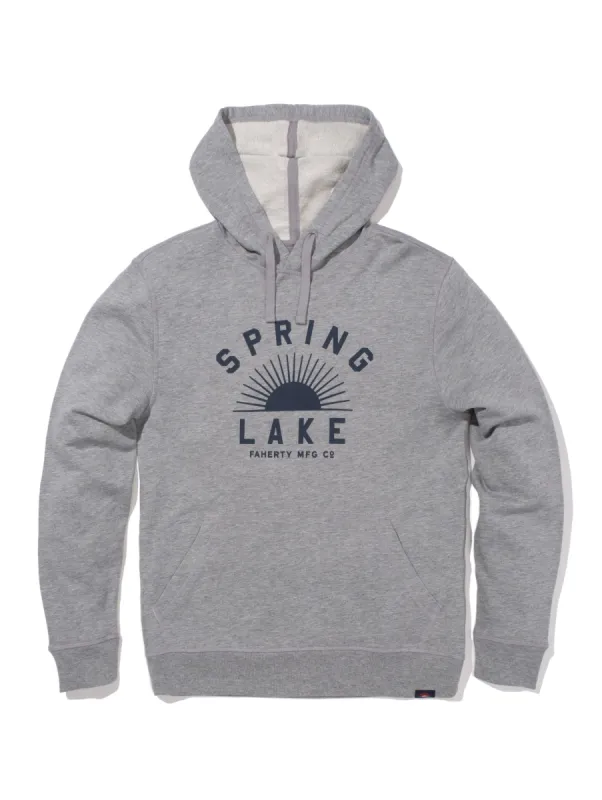 Spring Lake Popover Hoodie - Grey Heather sold by Faherty