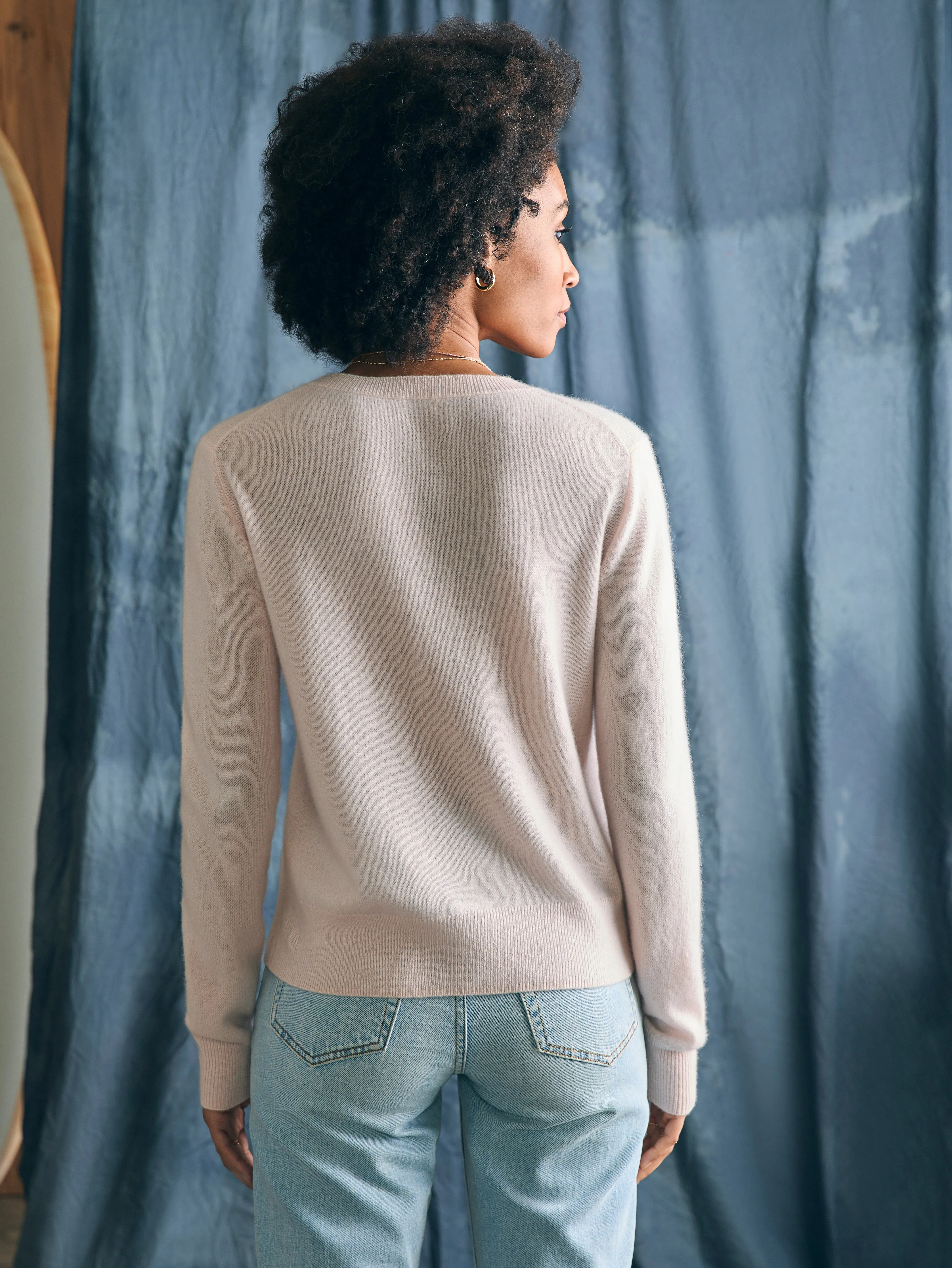 Palm Coast Cashmere Crewneck - Clay Palm Horizon sold by Faherty product image thumbnail 5