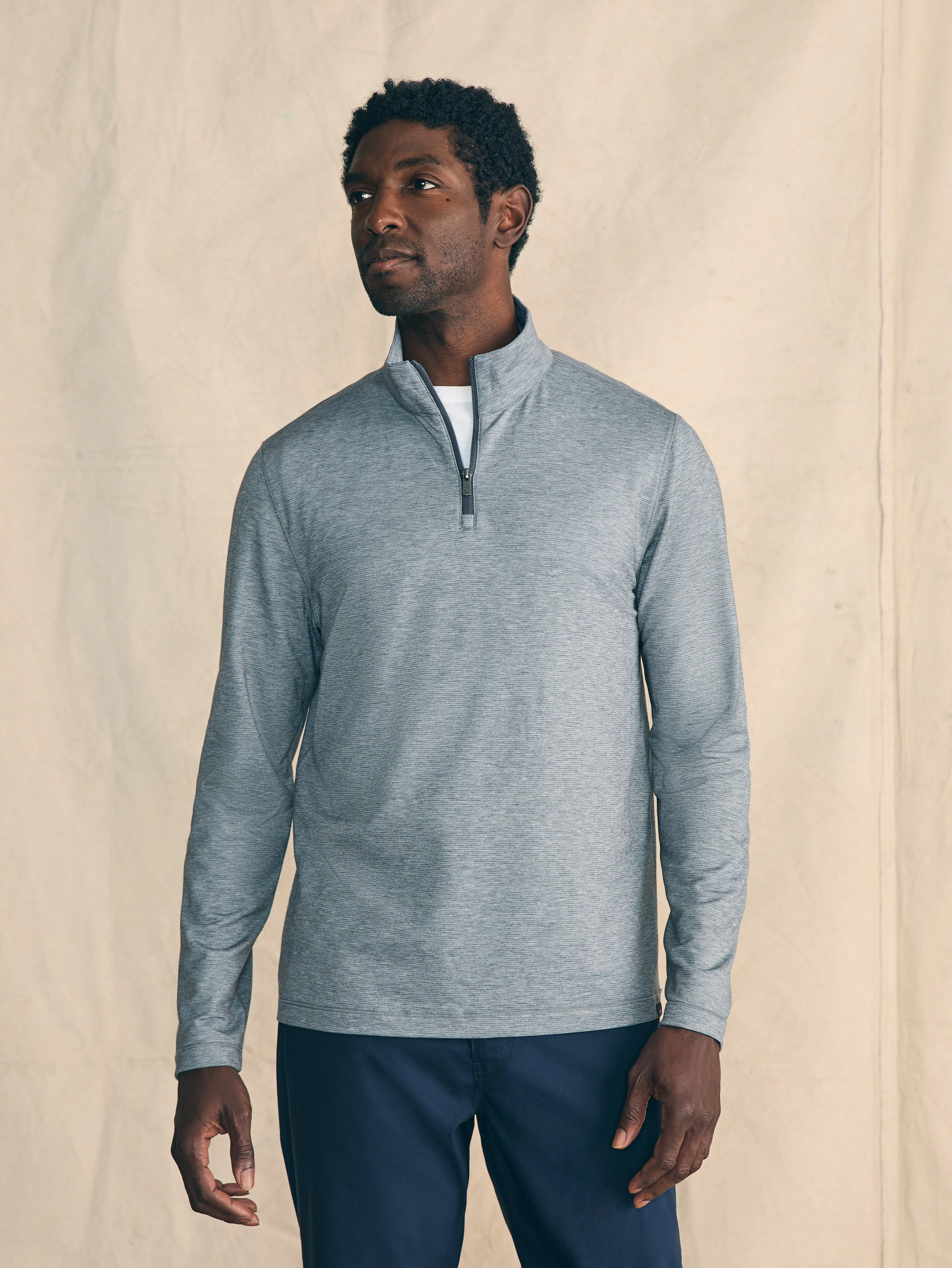 Movement™ Quarter Zip - Fall Rock Feeder sold by Faherty product image thumbnail 4