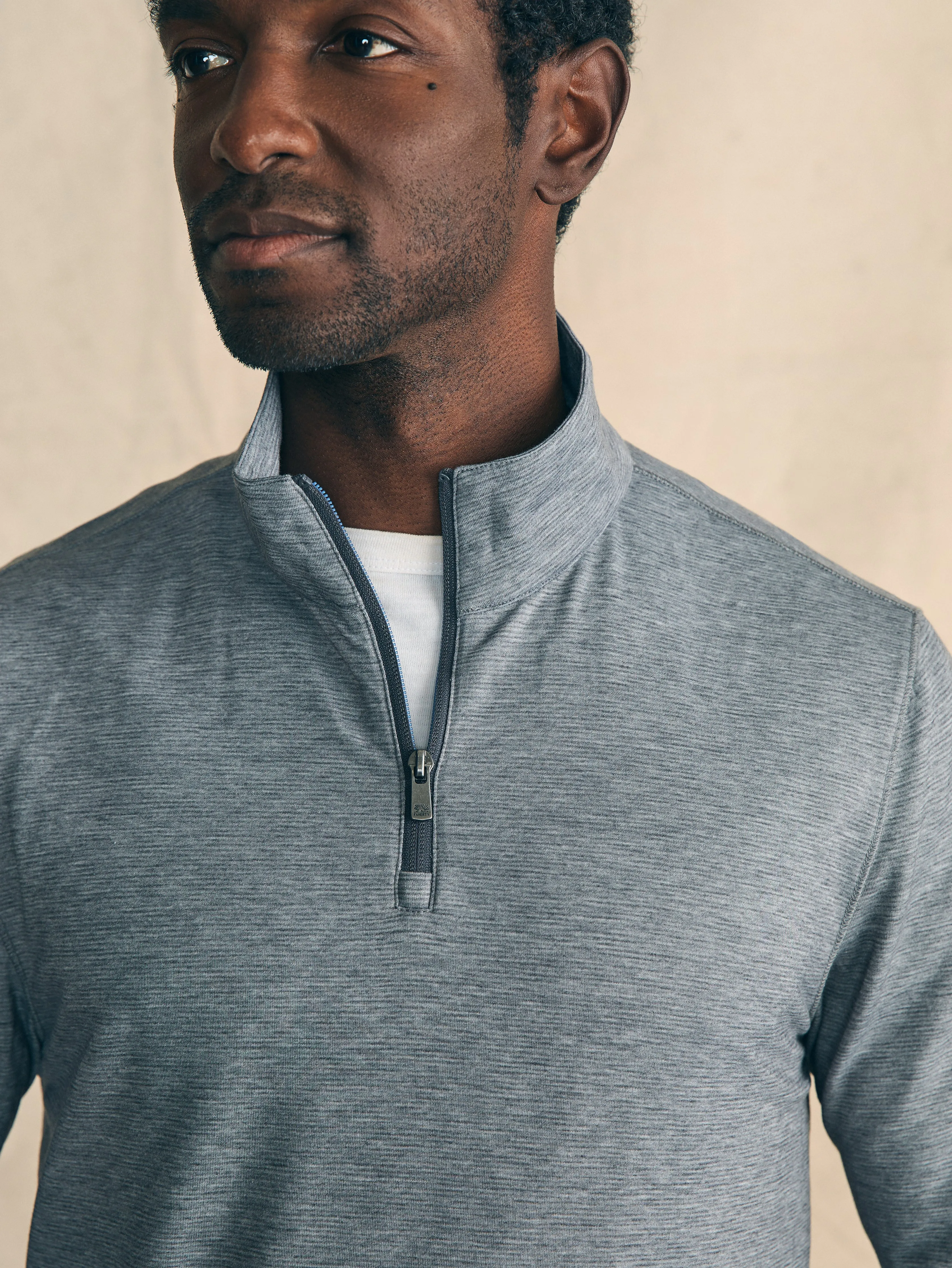 Movement™ Quarter Zip - Fall Rock Feeder sold by Faherty product image thumbnail 2