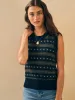 Highland Fair Isle Sweater Vest - Navy Multi sold by Faherty