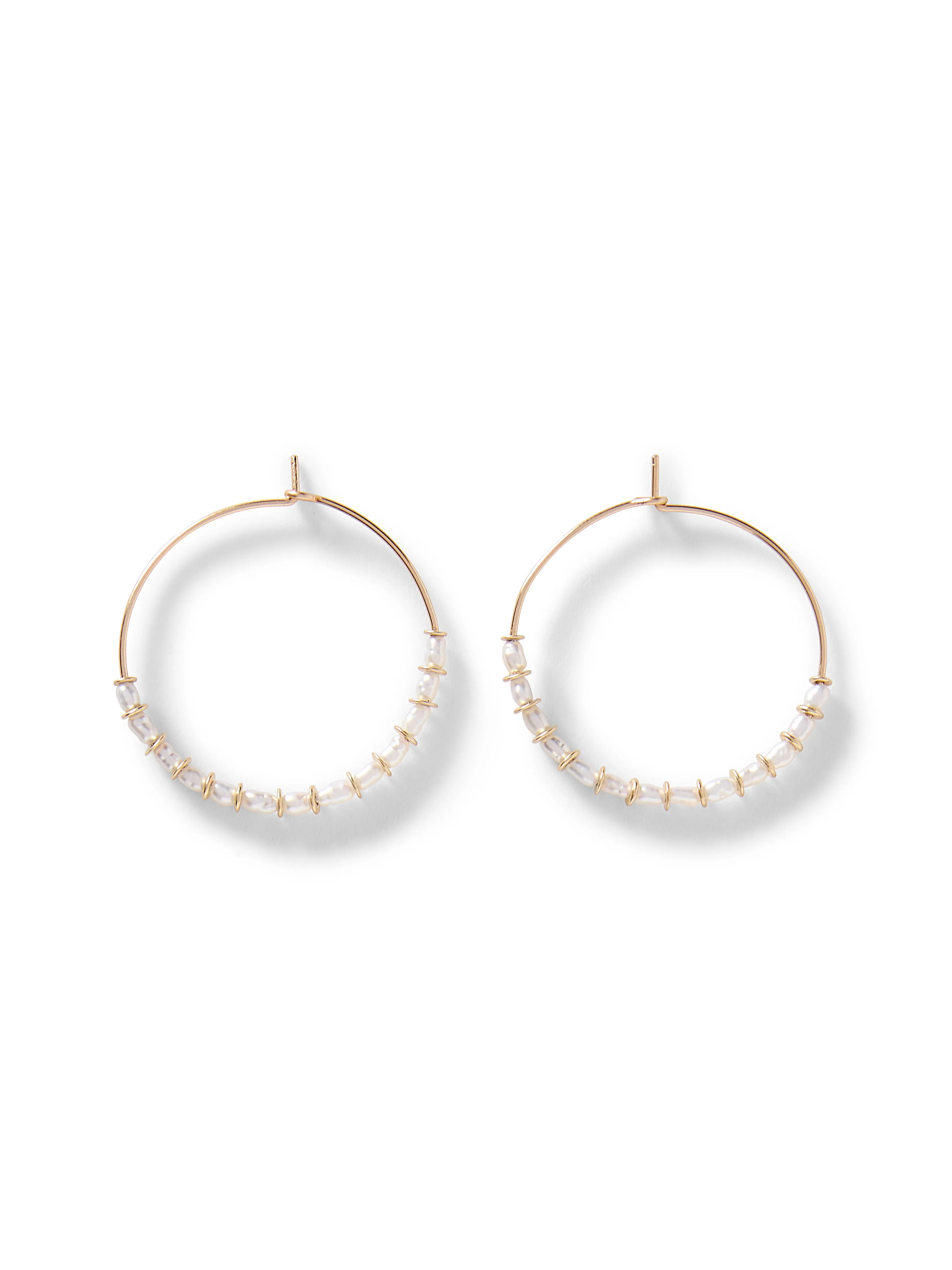 Swell Life Pearl By The Sea Hoops - Pearl sold by Faherty product image thumbnail 2