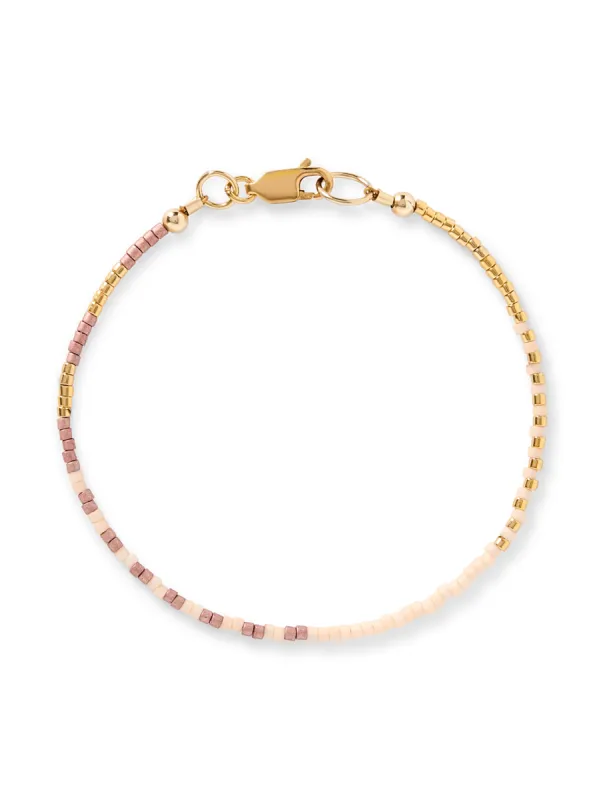 Faherty X Beyond The Sea Seed Bead Bracelet - Coral Multi sold by Faherty