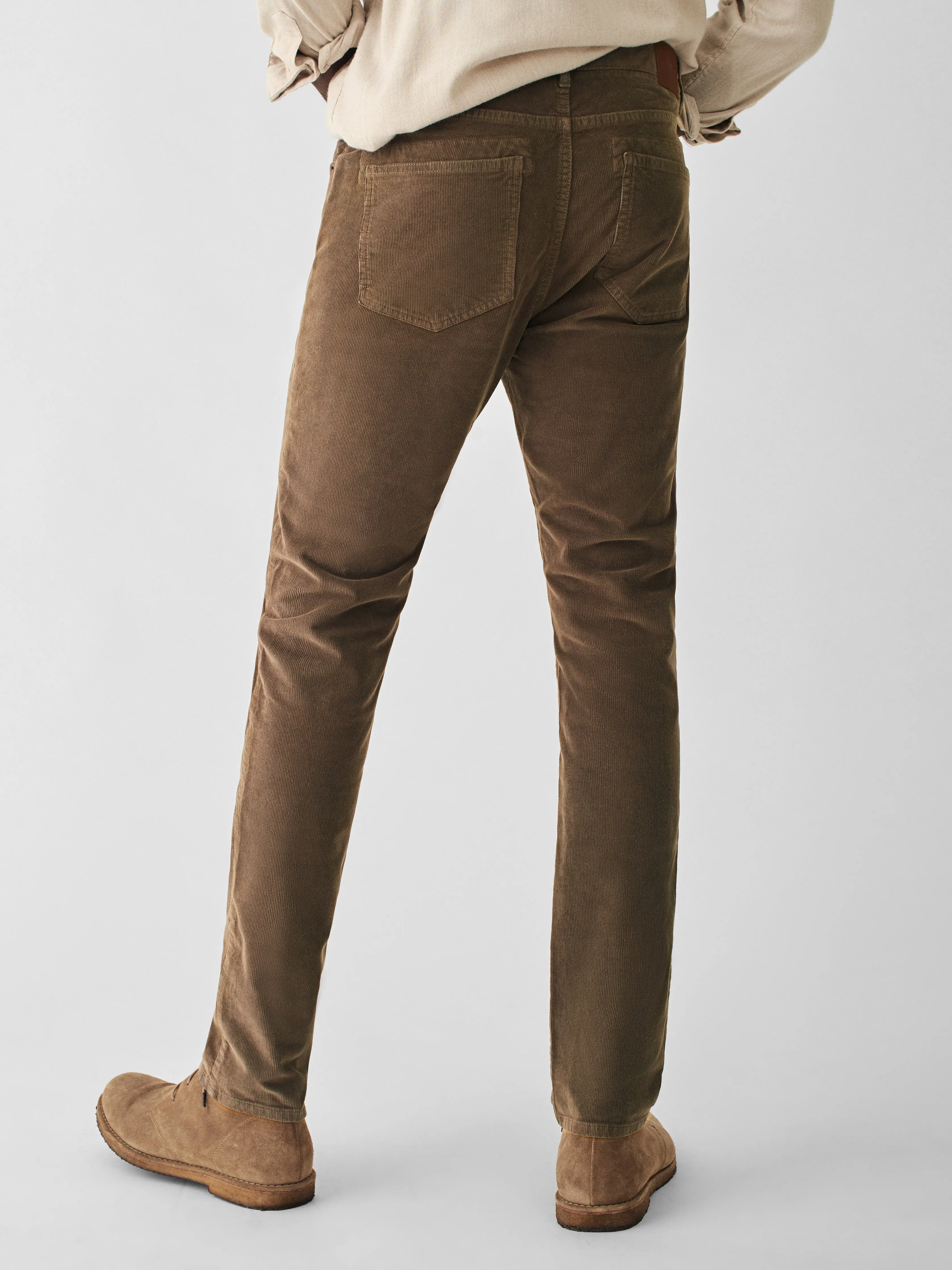 Stretch Corduroy 5-Pocket Pant - Mountain Brown sold by Faherty product image thumbnail 5