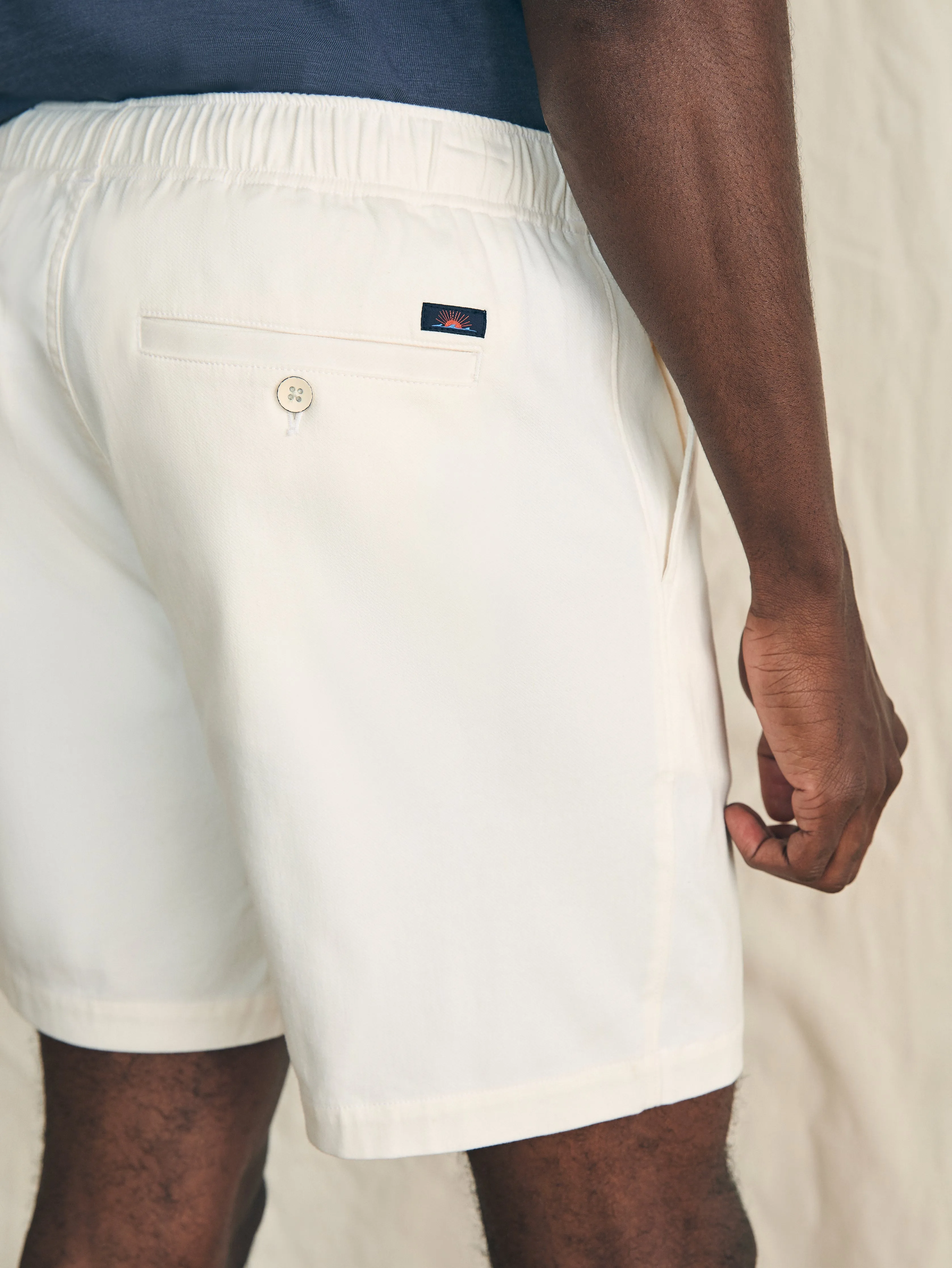 Essential Drawstring Short (6.5" Inseam) - Solar White sold by Faherty product image thumbnail 5