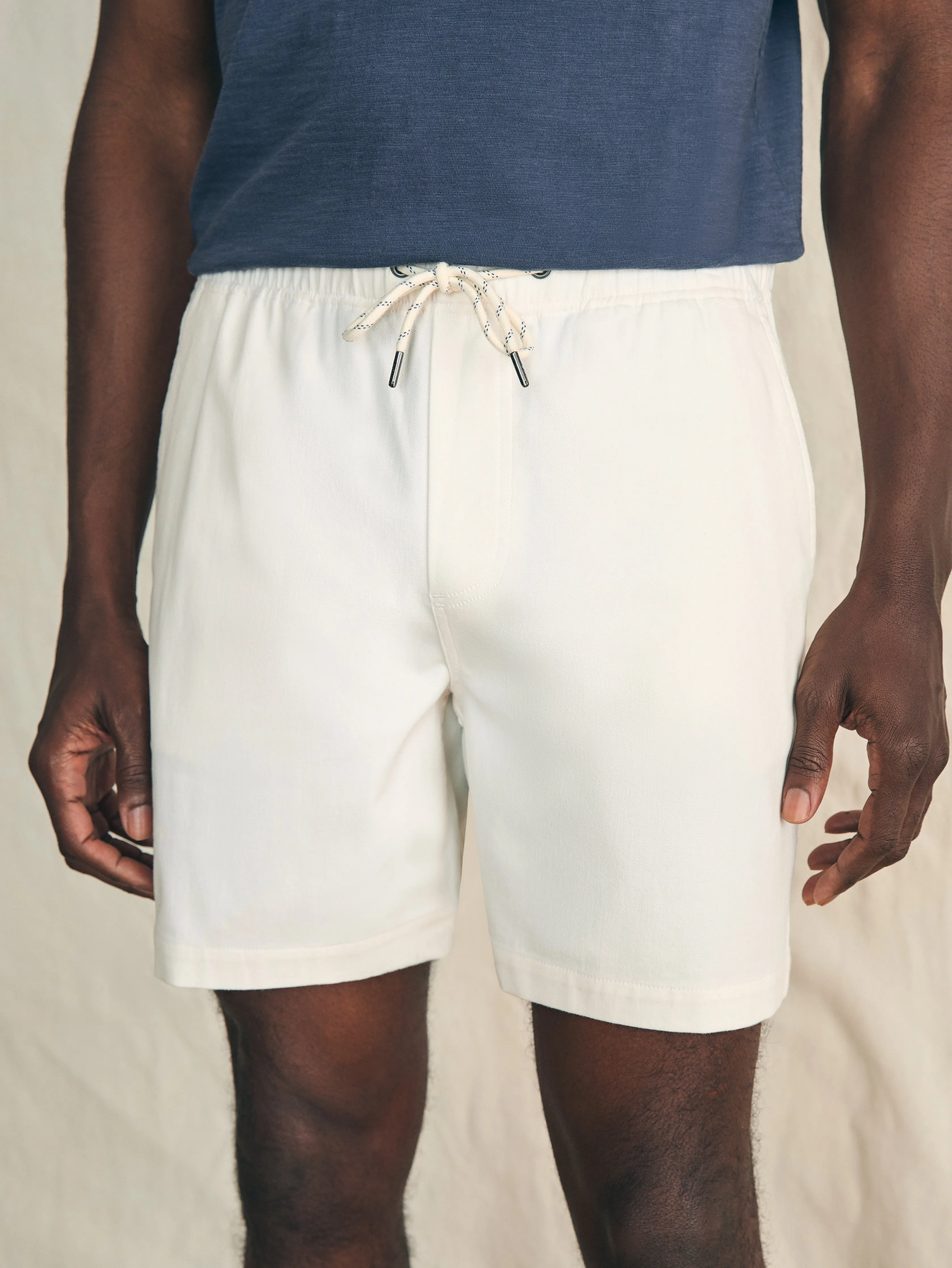 Essential Drawstring Short (6.5" Inseam) - Solar White sold by Faherty product image thumbnail 2