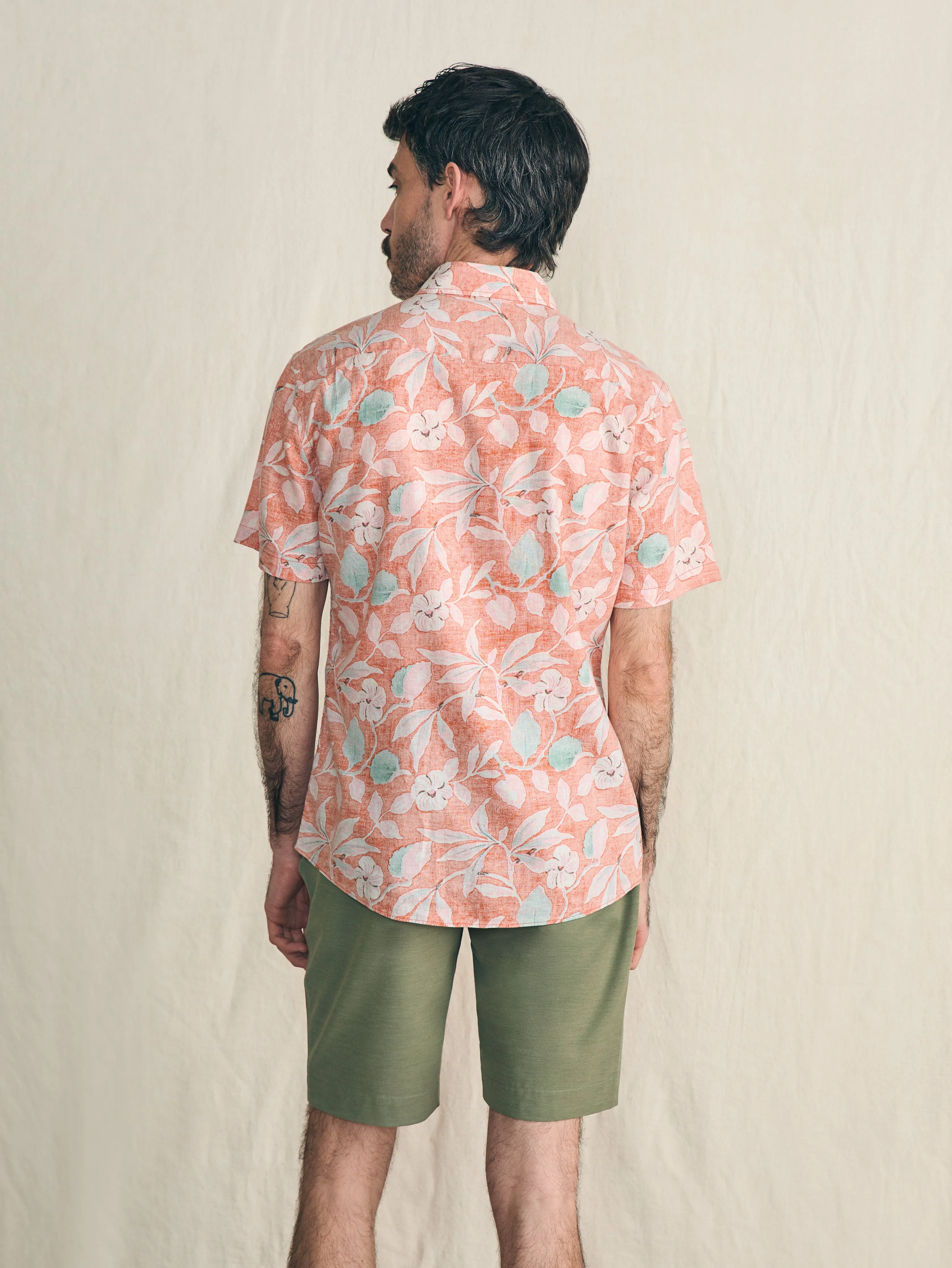 Short-Sleeve Breeze Shirt - Ginger Floral sold by Faherty product image thumbnail 5