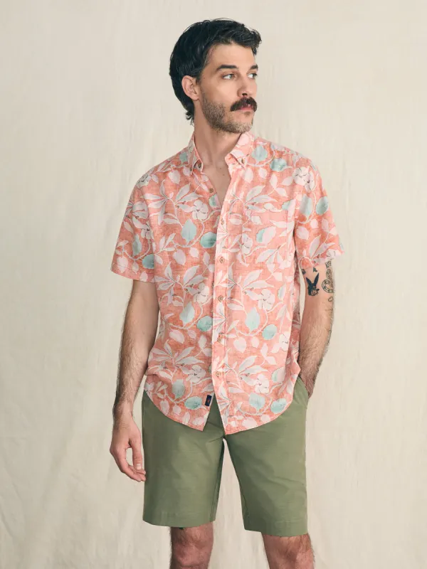 Short-Sleeve Breeze Shirt - Ginger Floral sold by Faherty