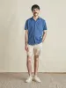 Short-Sleeve Hermosa Knit Shirt - Navy Atlas sold by Faherty