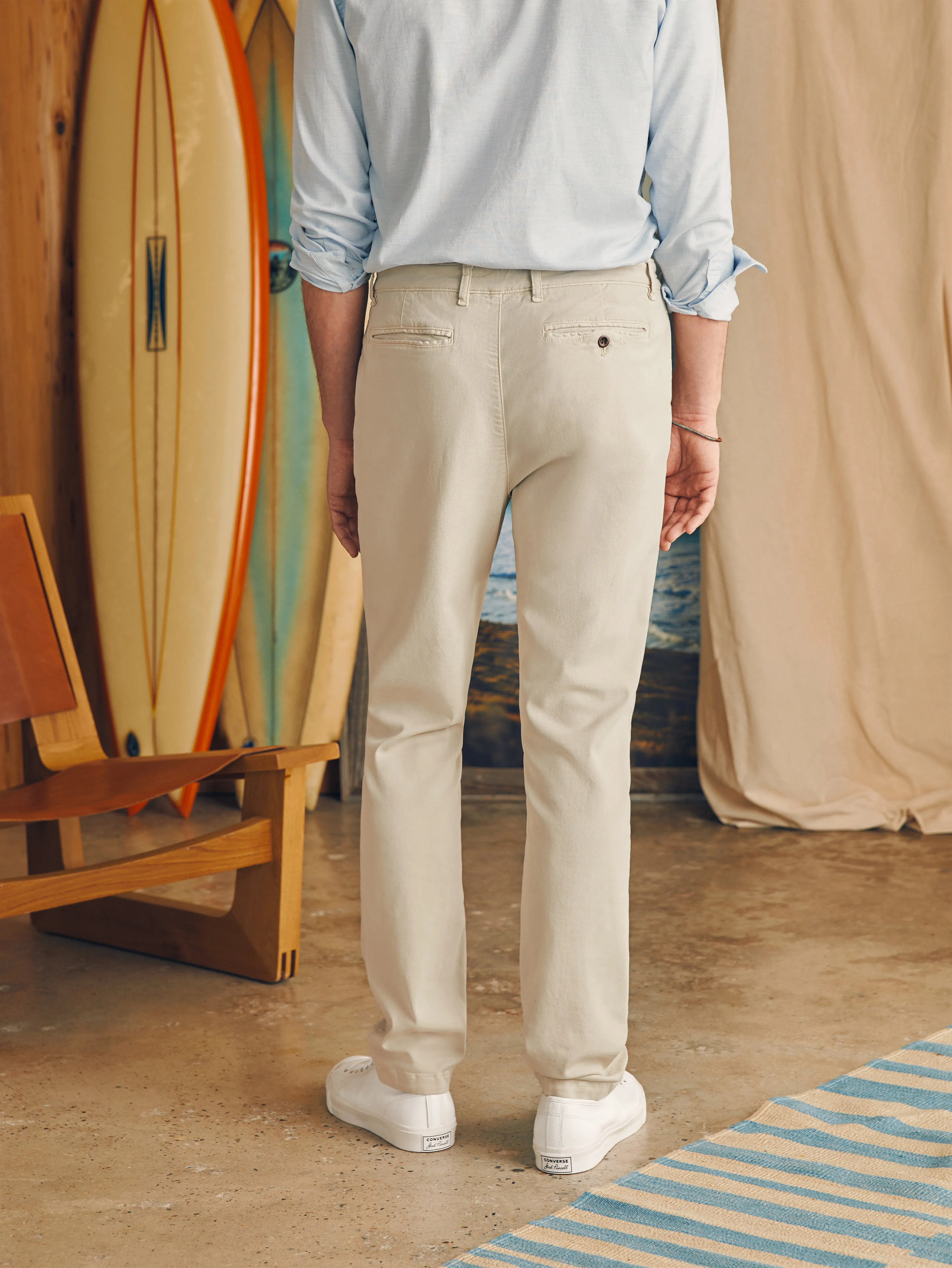 Coastline Stretch Chino (32" Inseam) - Stone sold by Faherty product image thumbnail 5