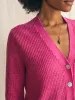 Miramar Linen Cardigan - Cone Flower sold by Faherty