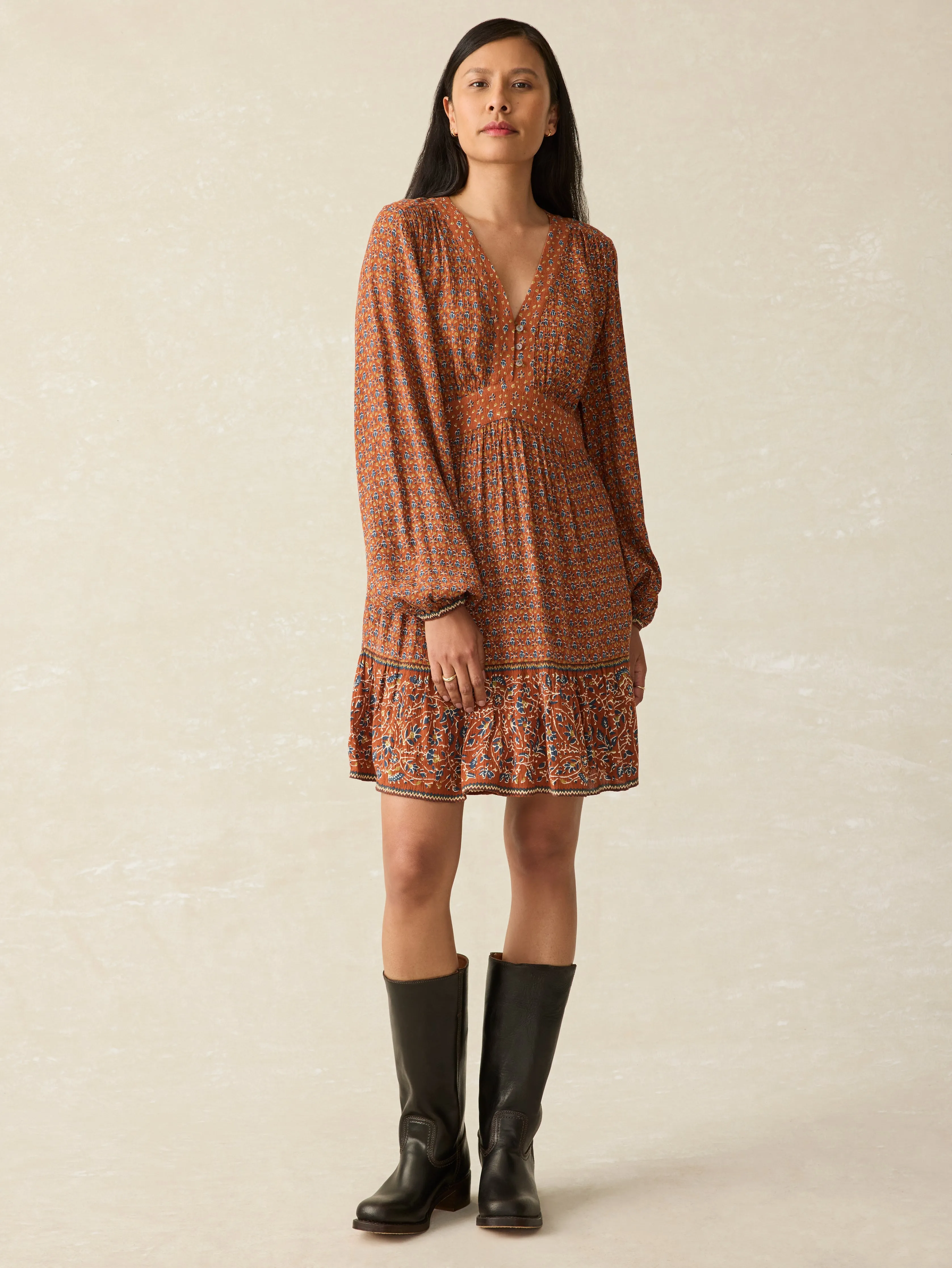 Woodstock Dress - Chestnut Blossom sold by Faherty product image thumbnail 4