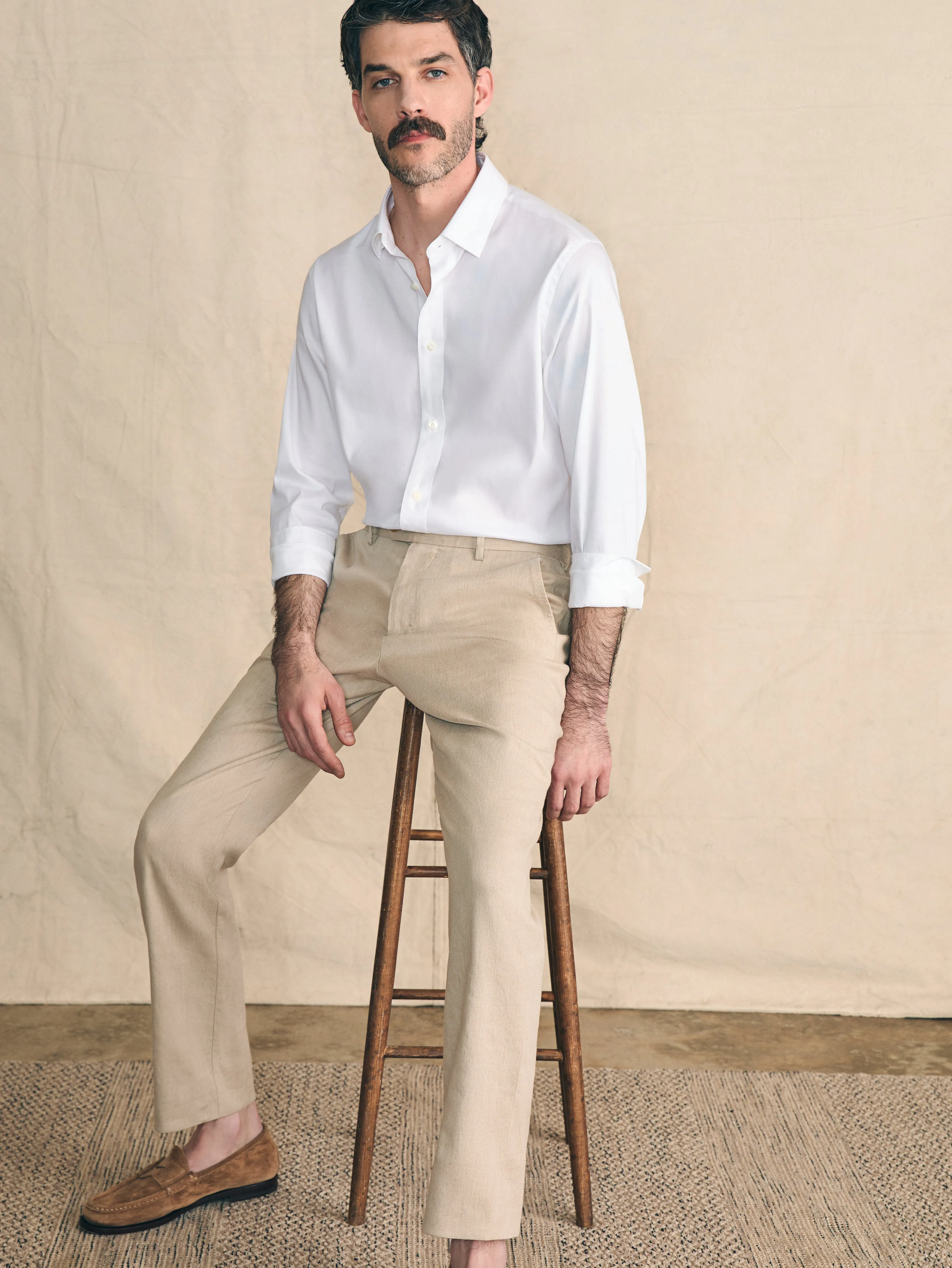Movement™ Flex Linen Trouser - Natural sold by Faherty product image thumbnail 4