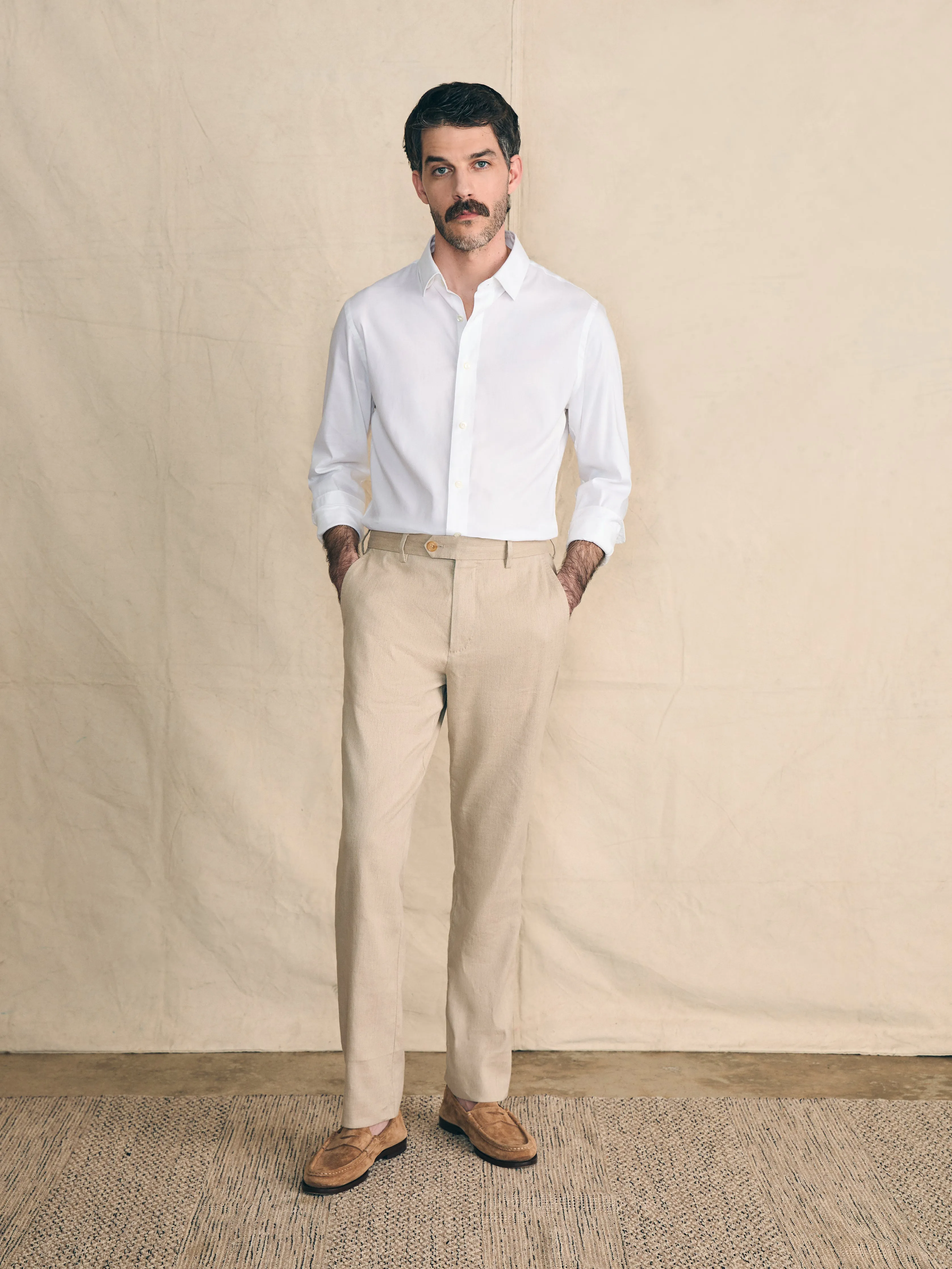 Movement™ Flex Linen Trouser - Natural sold by Faherty product image thumbnail 3