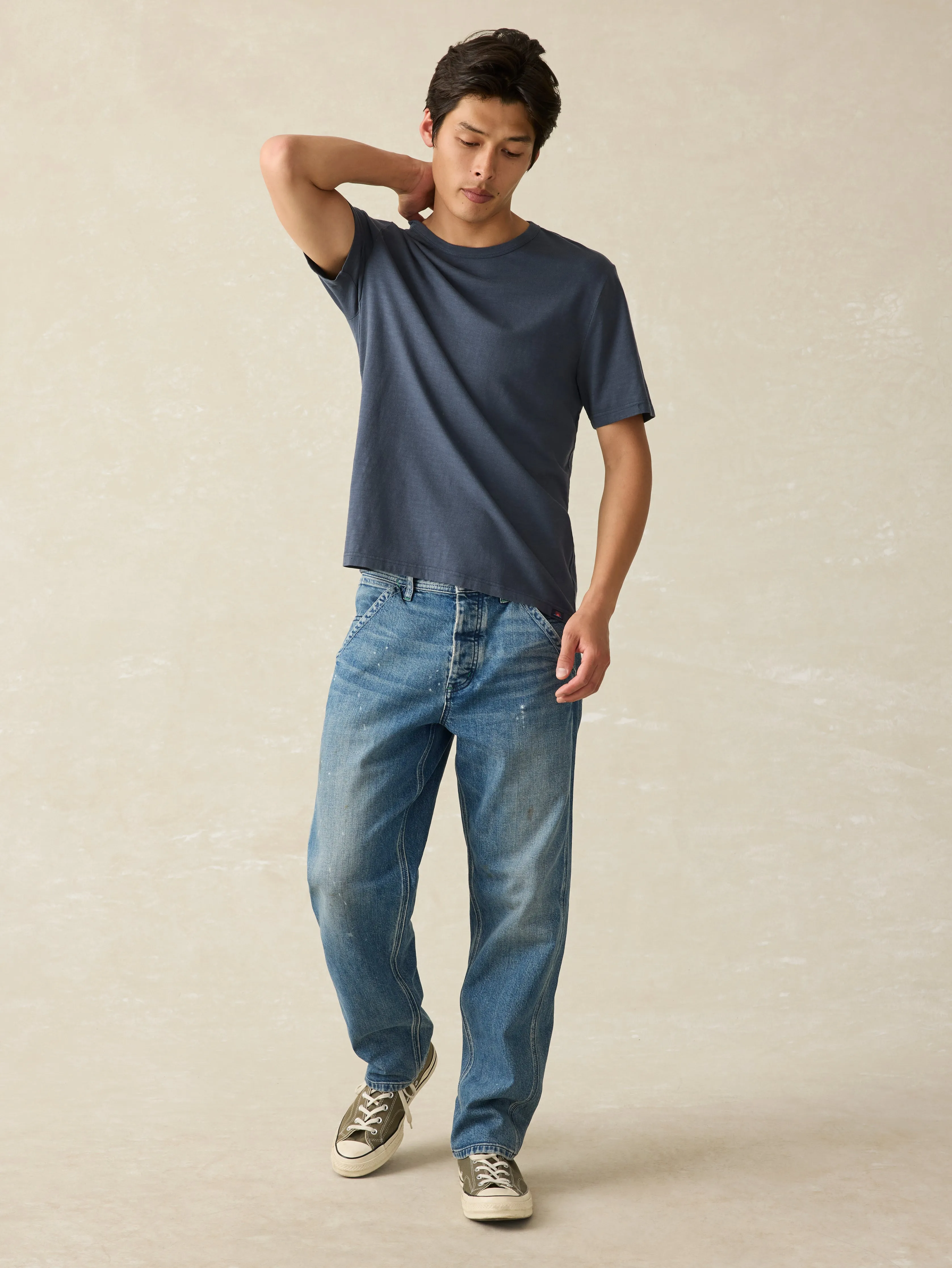 Sunwashed Tee - Dune Navy sold by Faherty product image thumbnail 3